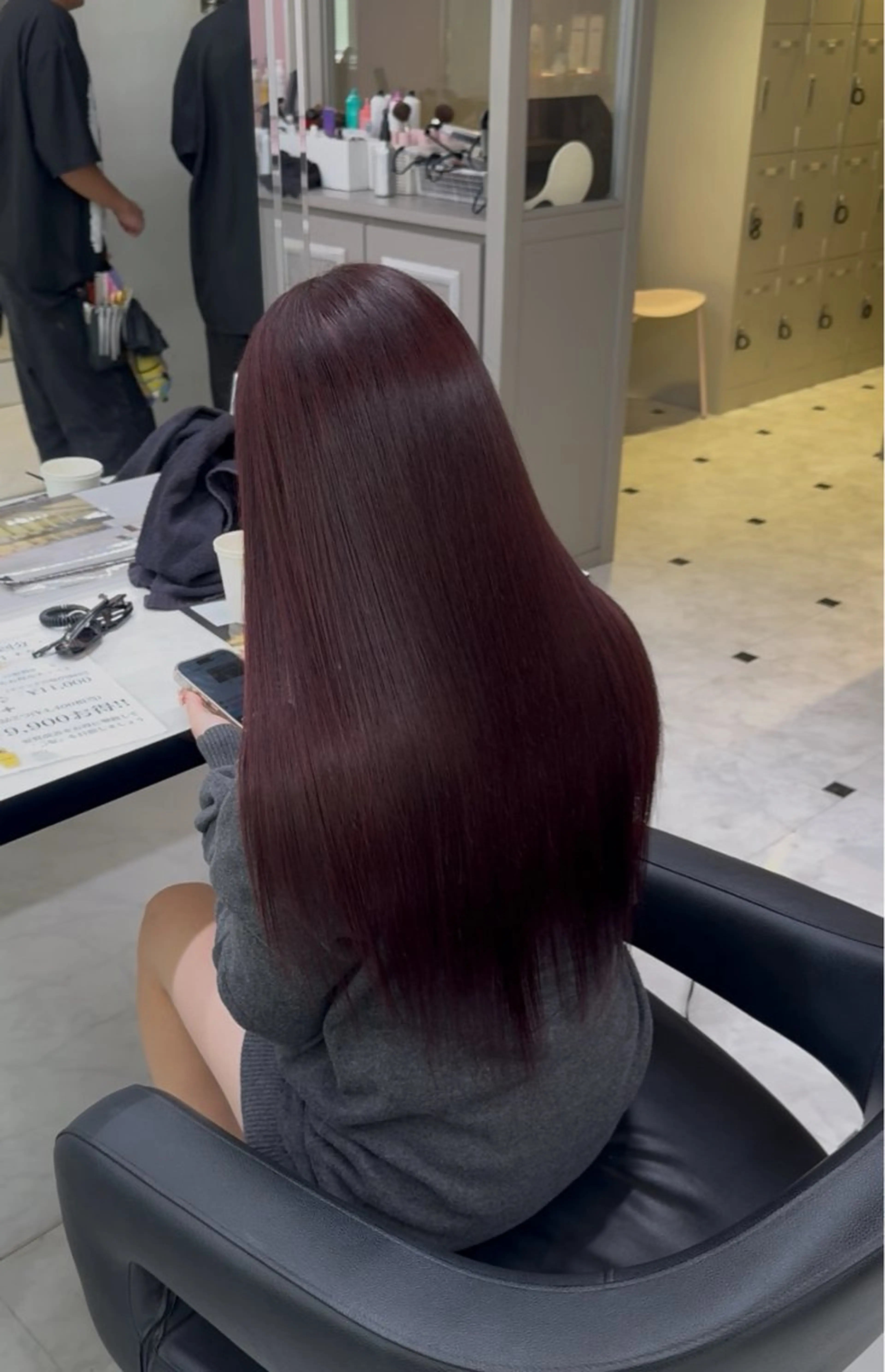 セミロング ヘアカラー トリートメント ヘッドスパ ヘアセット ♥️韓国/ガーリー 暖色misa♥️のヘアスタイル