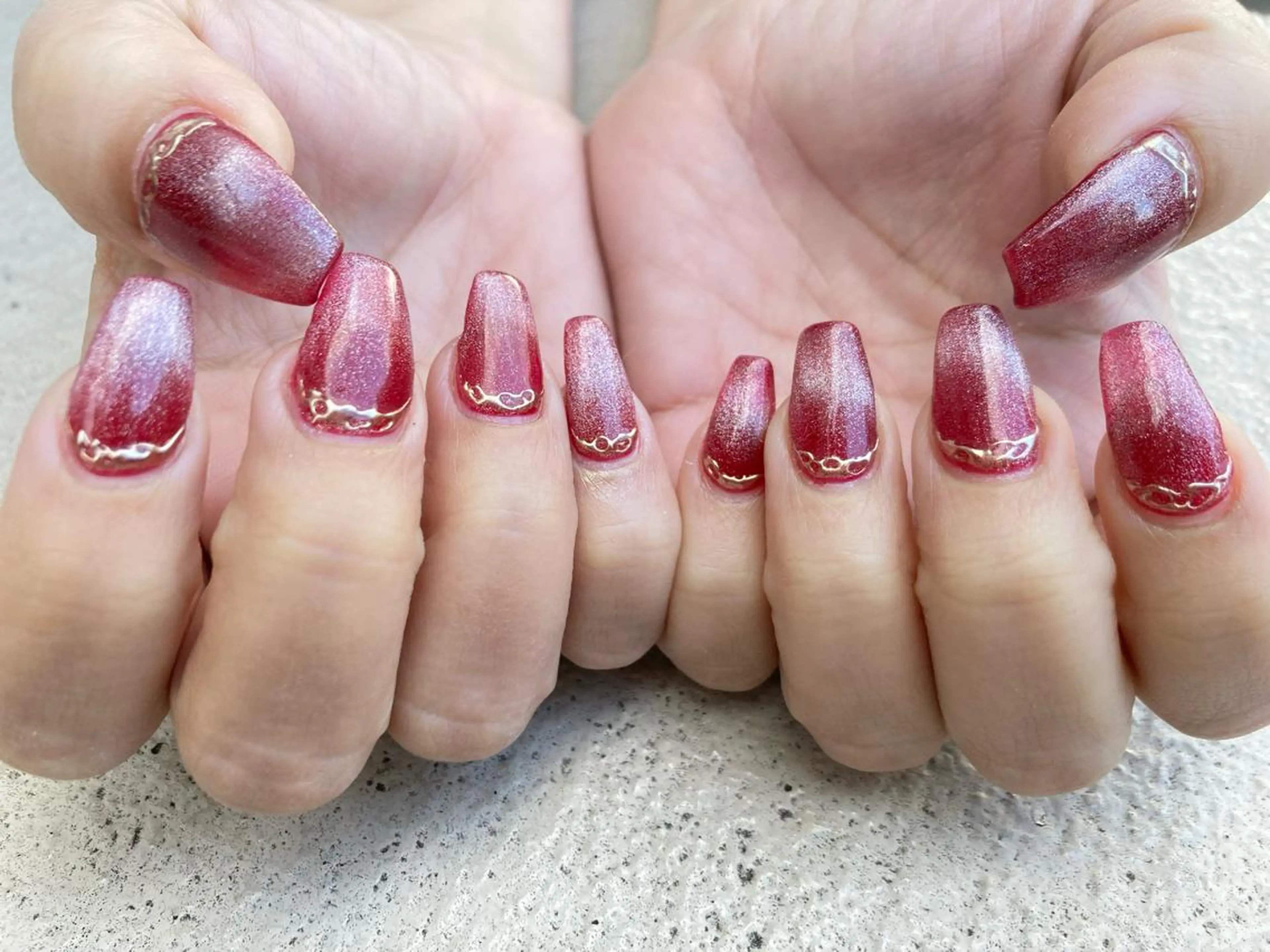 ミディアム ネイル ハンドネイル フットネイル ✴︎ Delightのネイルデザイン