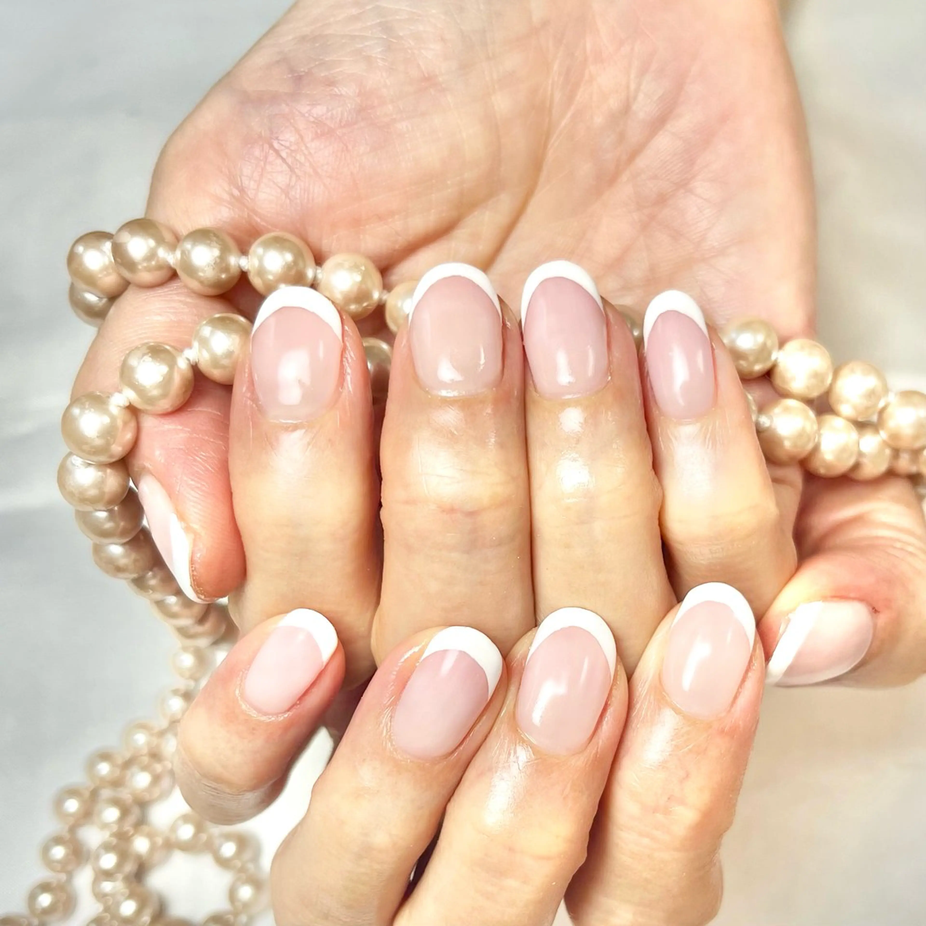 ネイル フレンチネイル 韓国ネイル オフィスネイル 韓国ネイル💠 Tomoのネイルデザイン