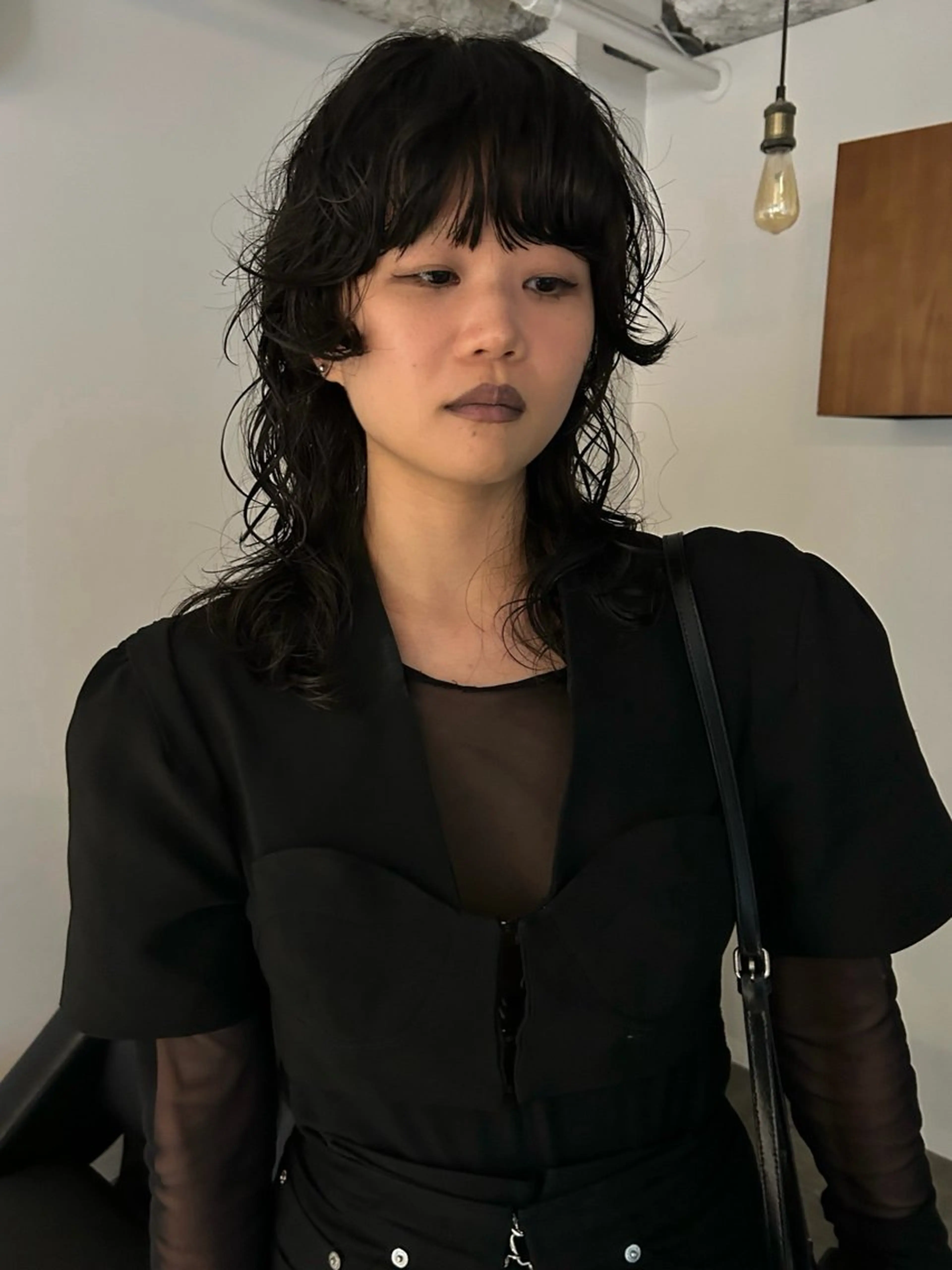 セミロング パーマ セミロングパーマ レイヤーカット ウルフカット カット パーマ トリートメント 村上雅人 ナチュラルモードのヘアスタイル