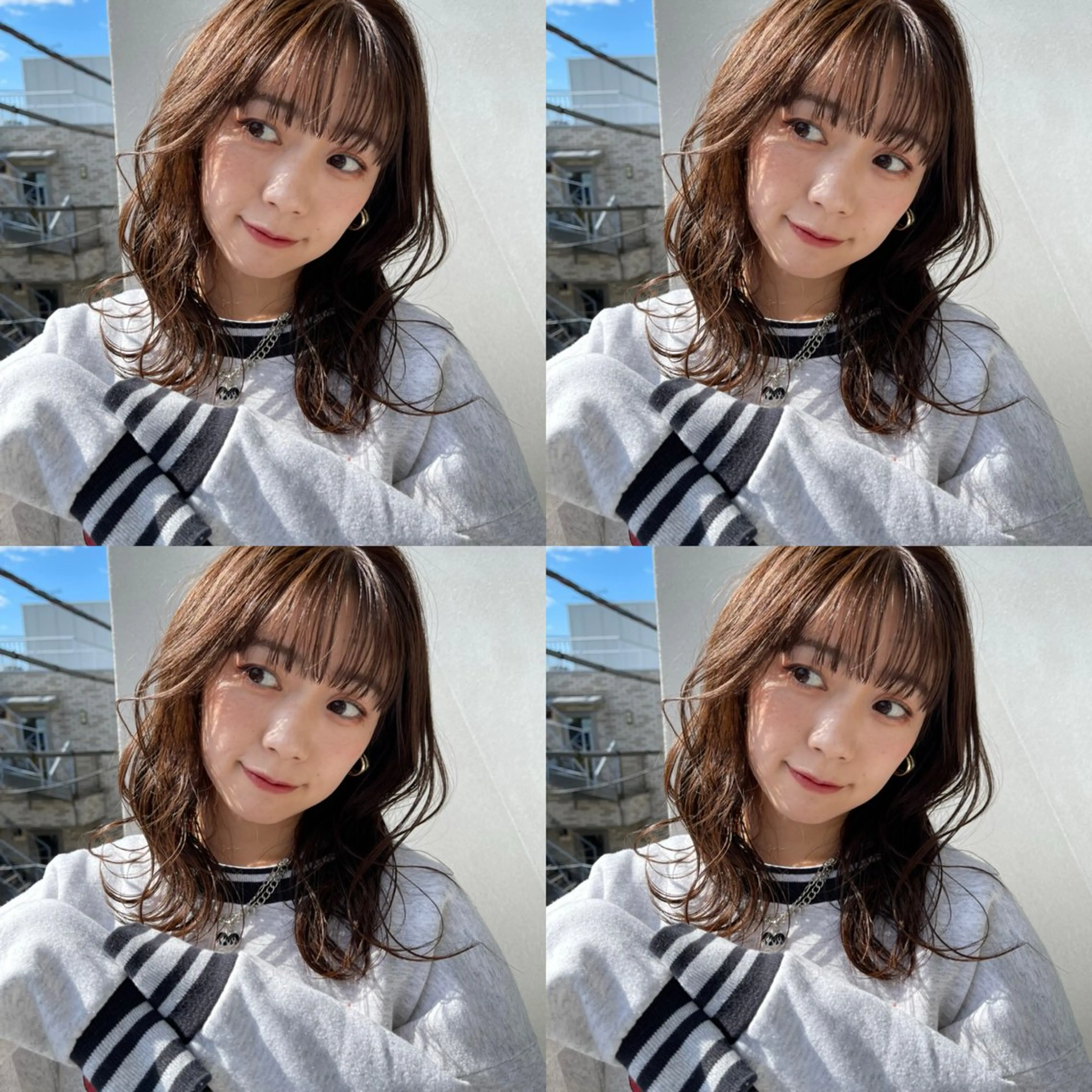 セミロング カット ヘアカラー 💎yuto💎 ハイトーン/韓国ヘアのヘアスタイル