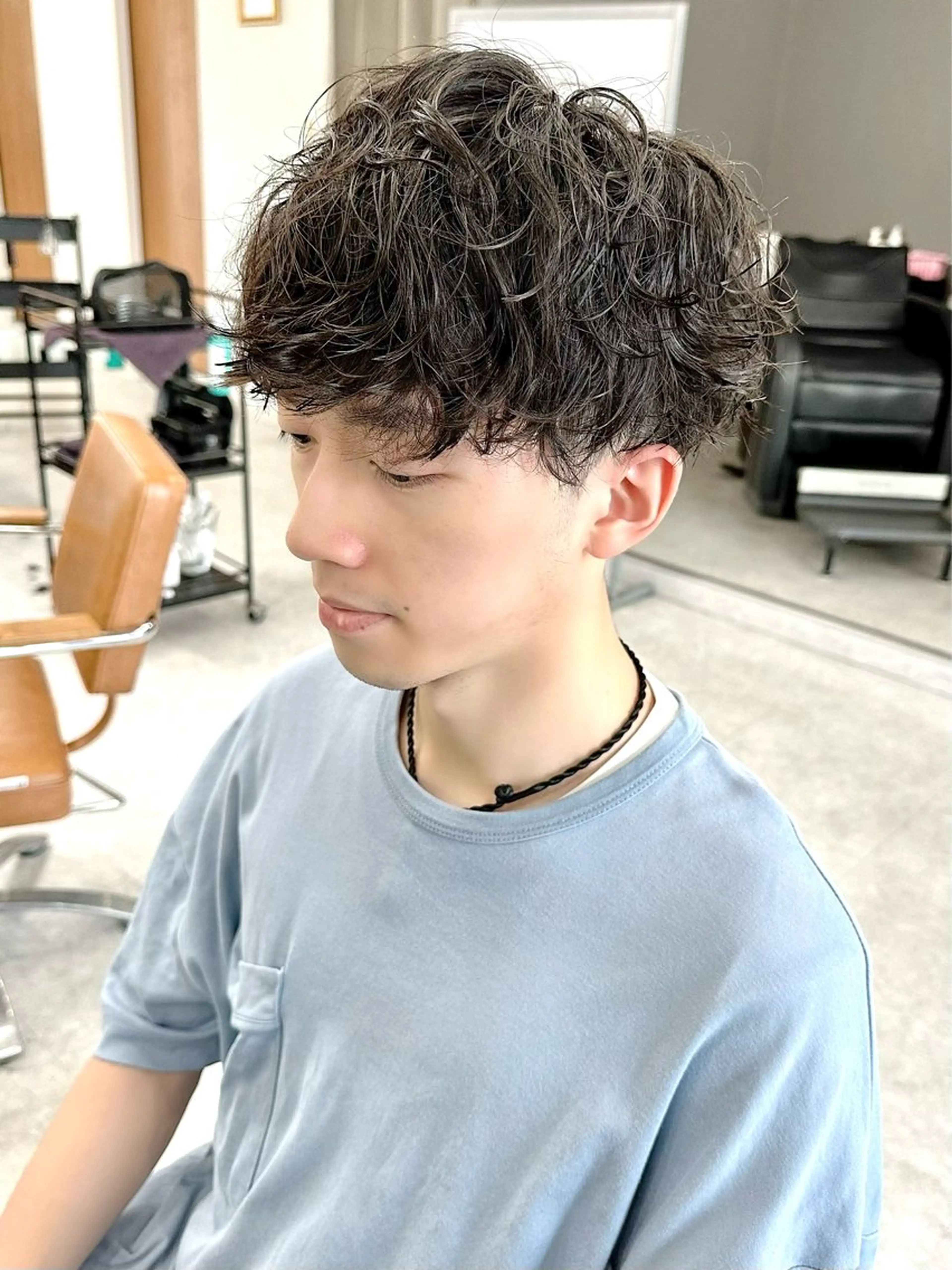 ショート パーマ メンズ カット パーマ トリートメント メンズ似合わせ🪞 kotoriのヘアスタイル