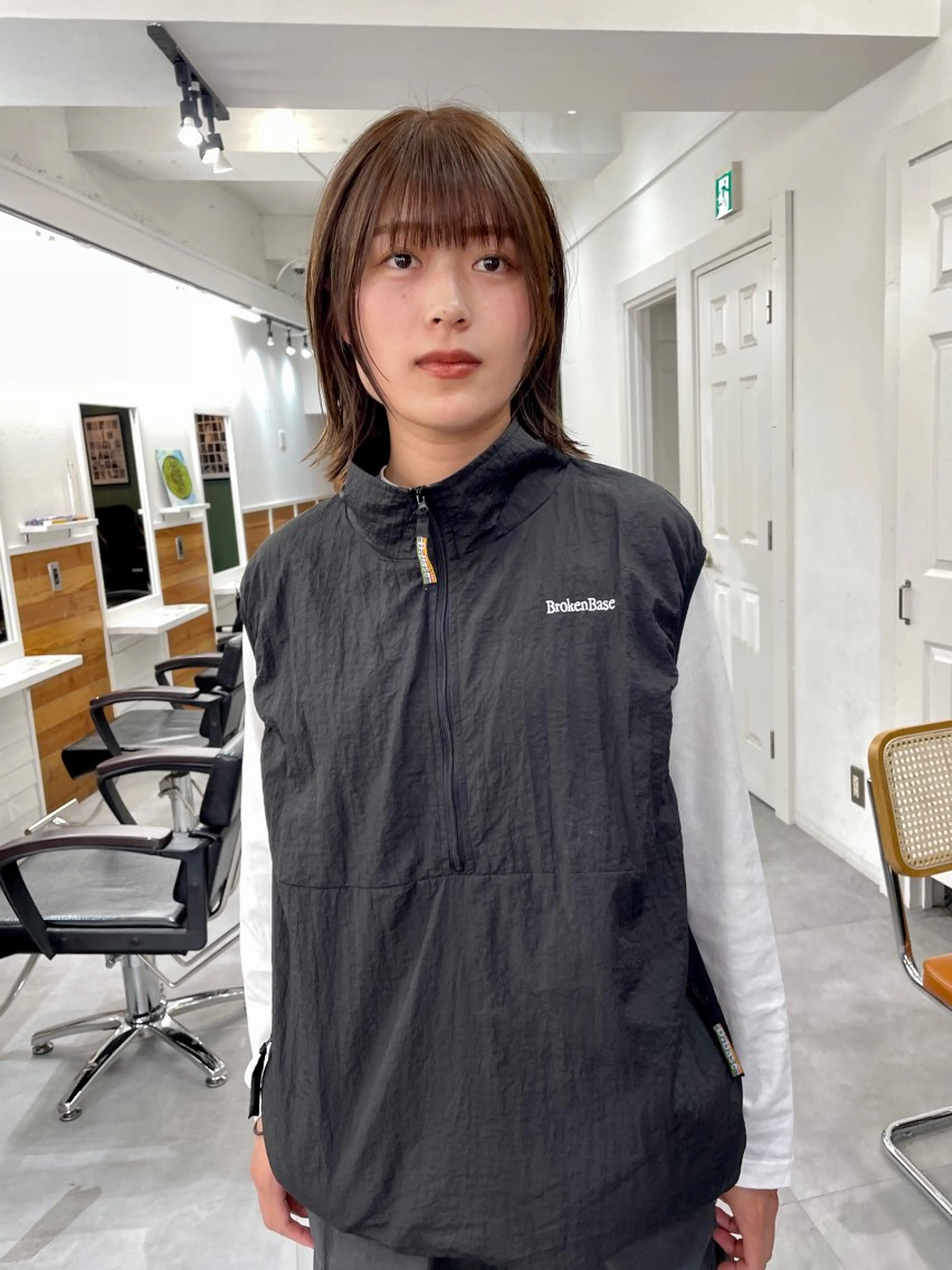 ミディアム カラー パーマ ミディアムパーマ レイヤー／似合わせ TAKUYAのヘアスタイル