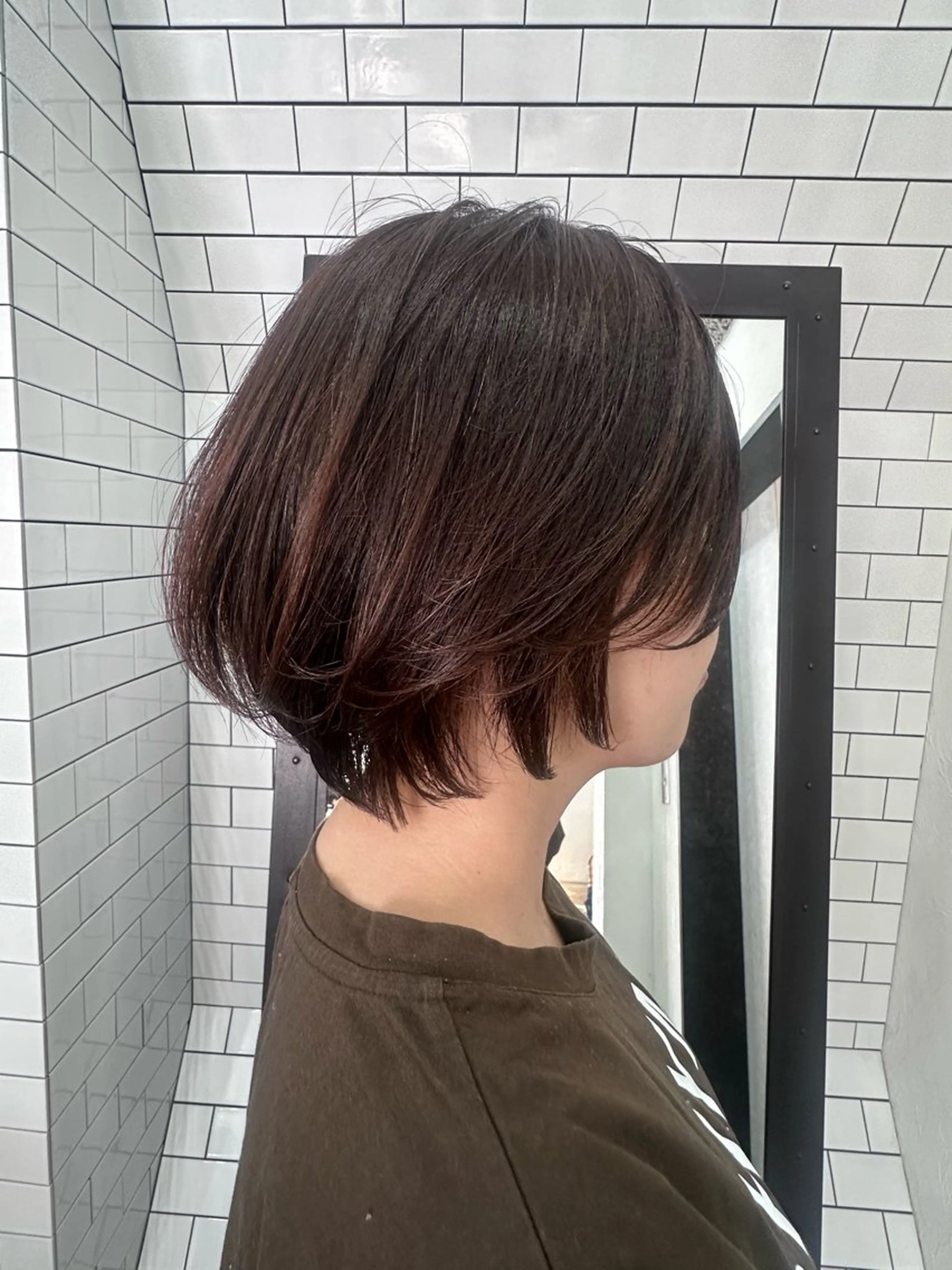 ショート カット 縮毛矯正 トリートメント 妙見 知洋のヘアスタイル