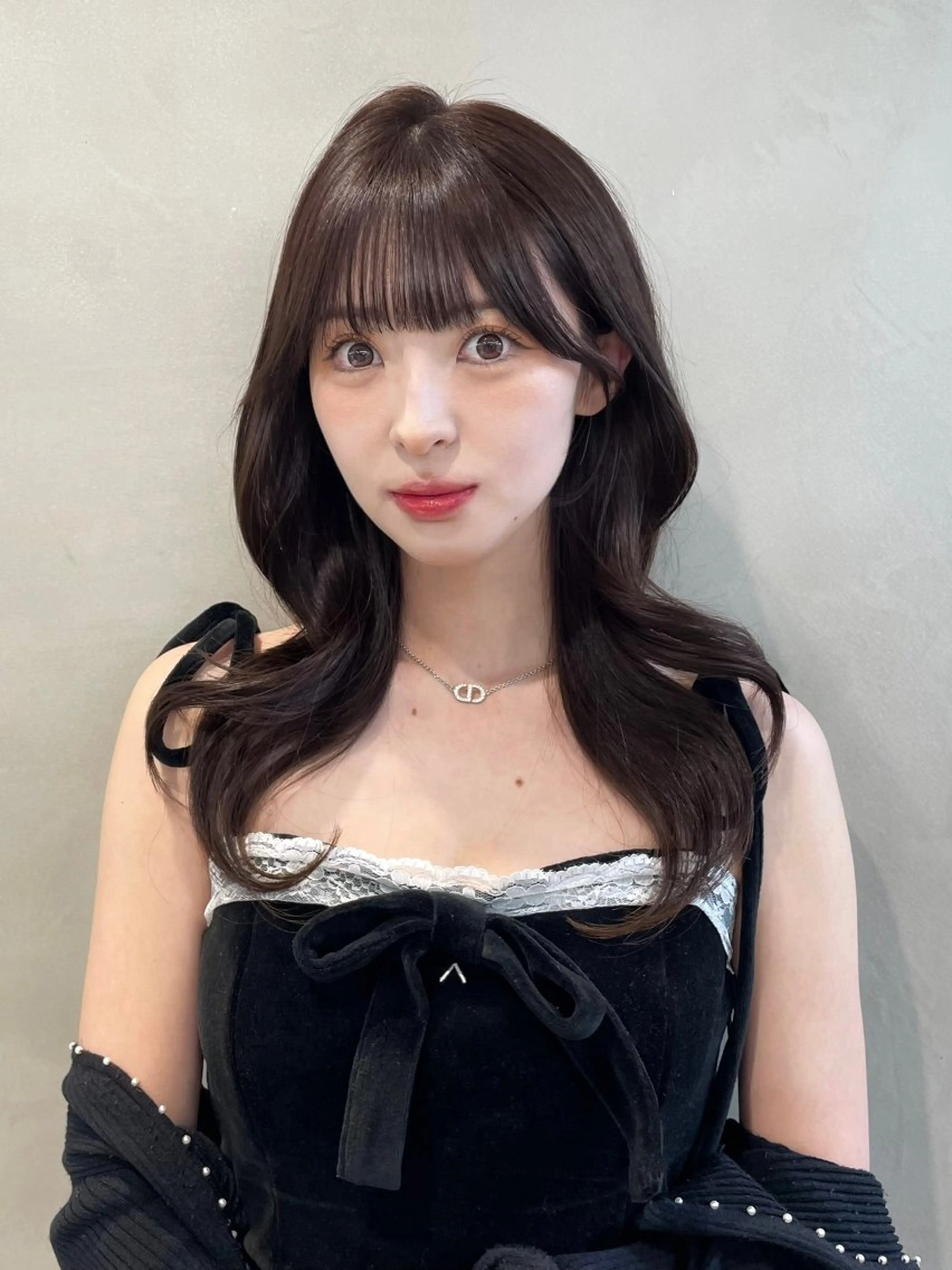 セミロング カラー 縮毛矯正ブリーチなし 🍒❤ゆうきのヘアスタイル