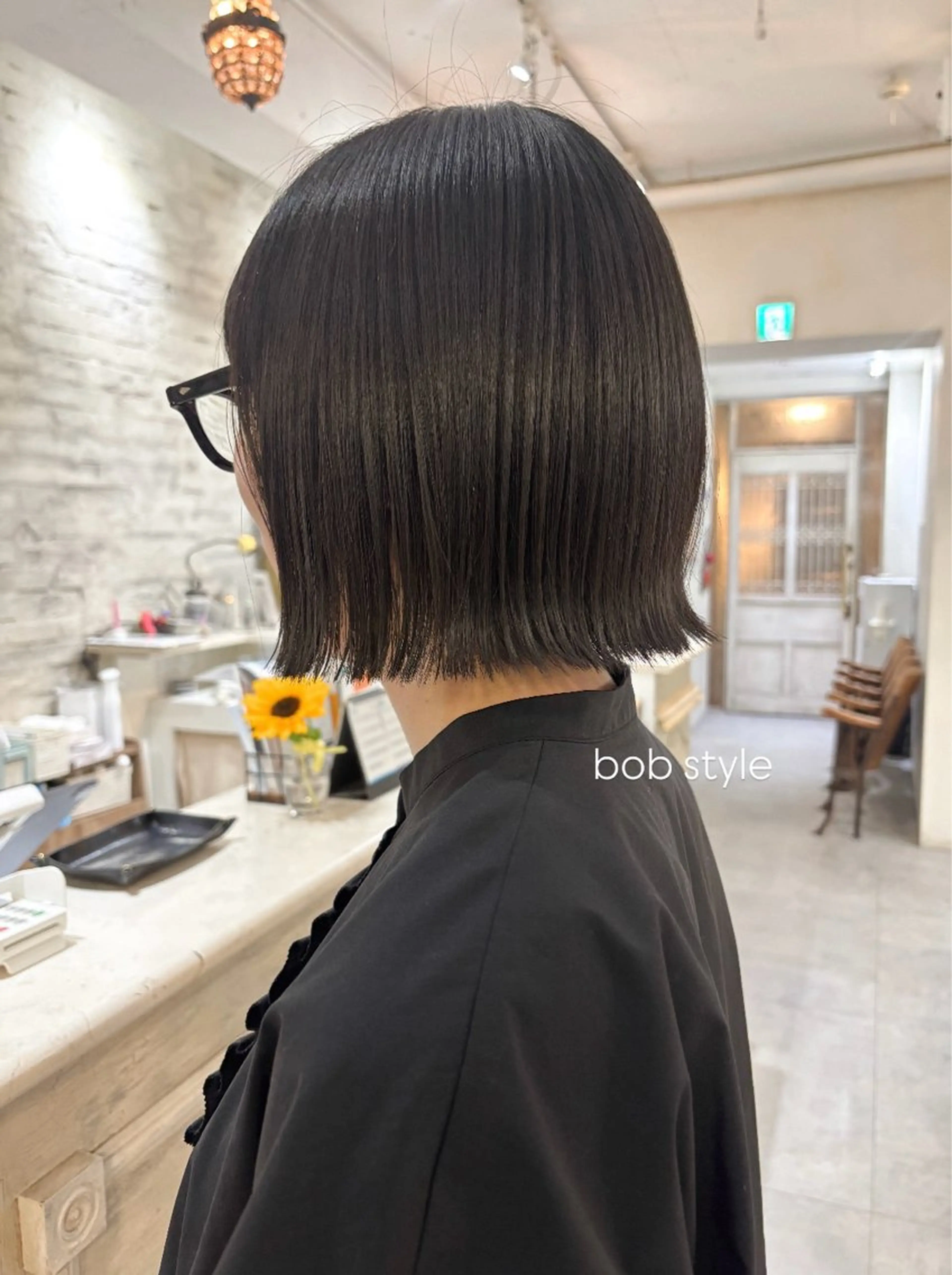 ショート ボブ 外ハネヘア カット MINX青山店所属・結莉/ボブ/ 縮毛矯正のヘアスタイル