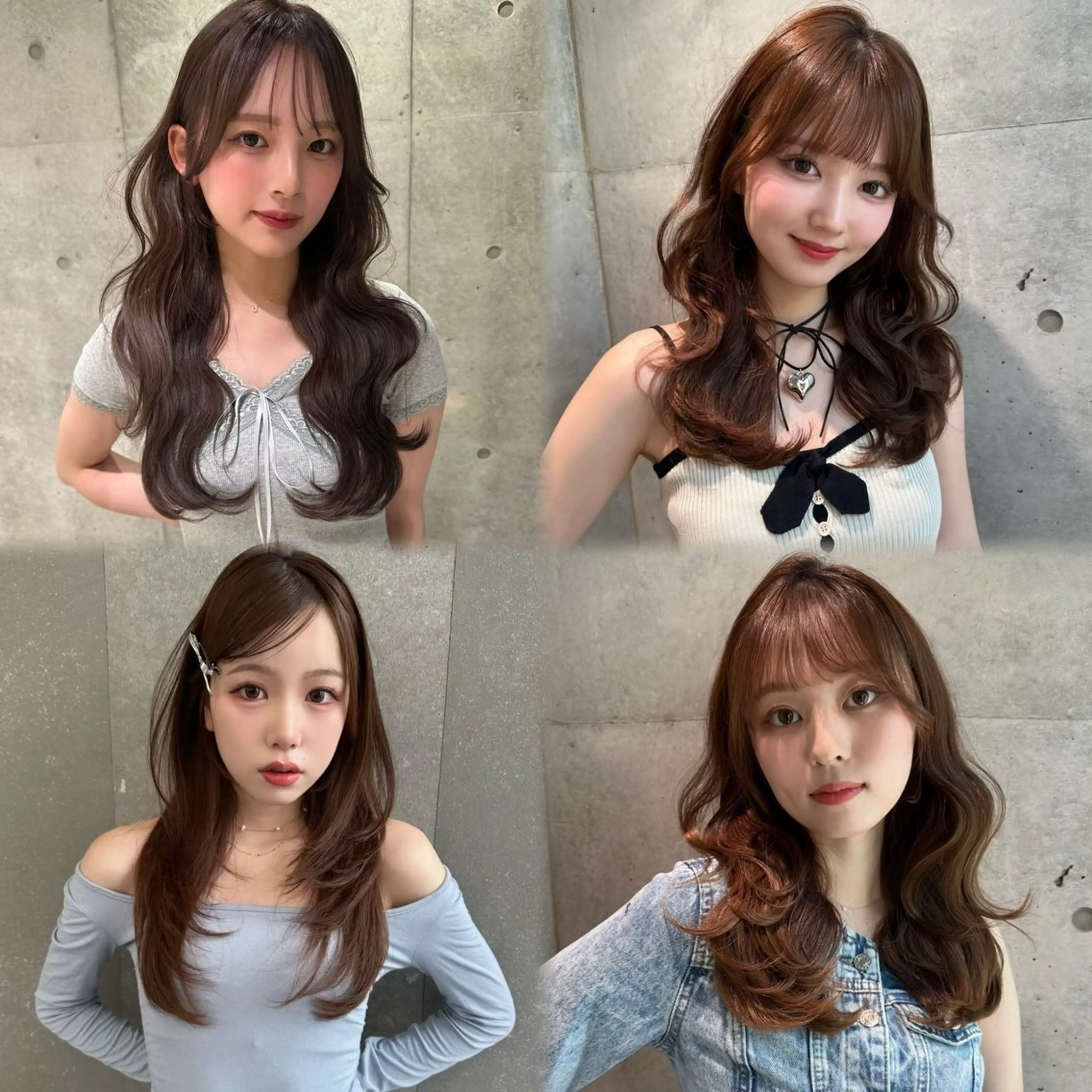 ロング カラー ブリーチ ブラウンカラー ダブルカラー ブリーチなしカラー ヘアカラー 透明感カラー/ りおのヘアスタイル