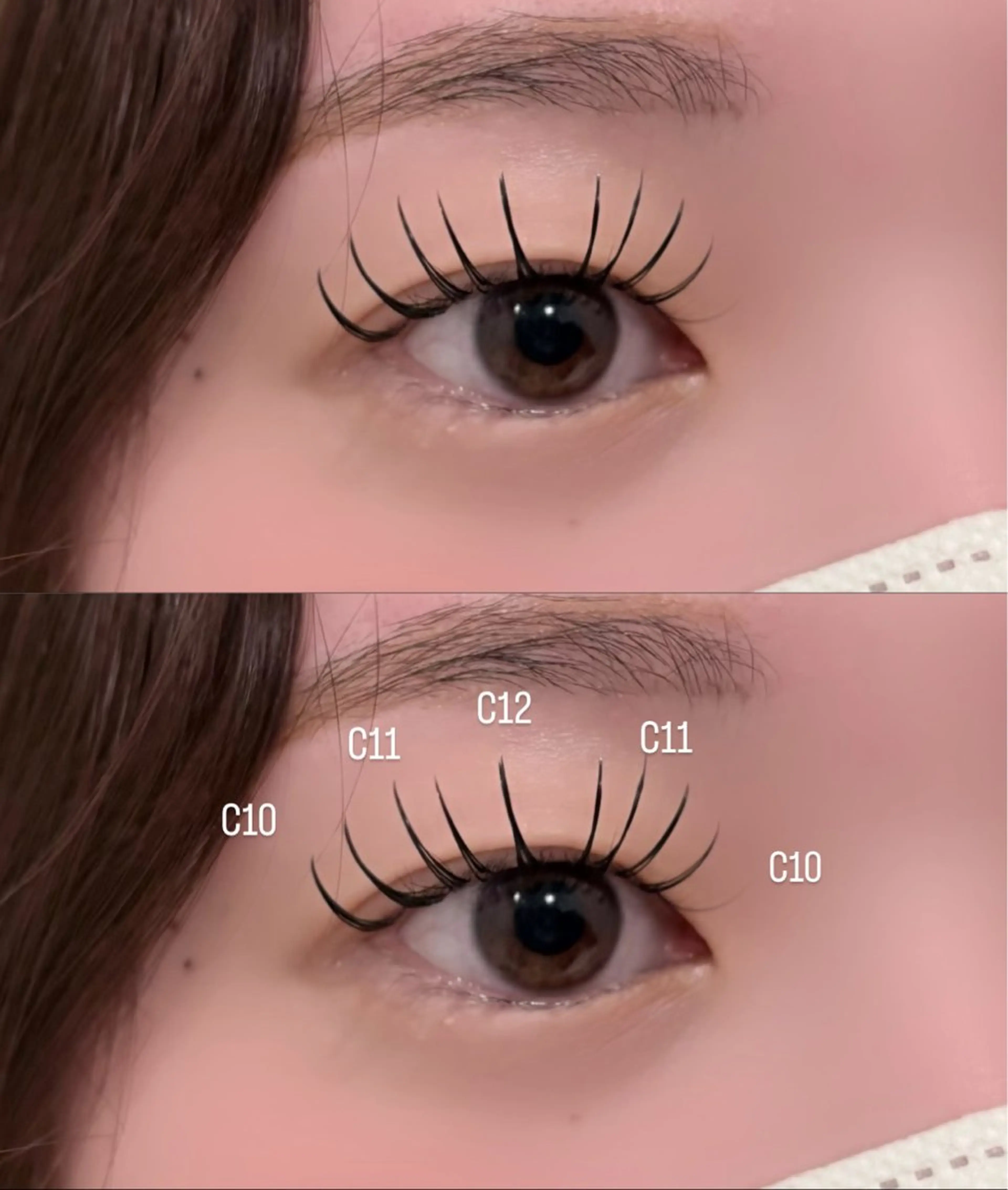 マツエク・マツパ フラットラッシュ meRK manamiのマツエク・マツパデザイン