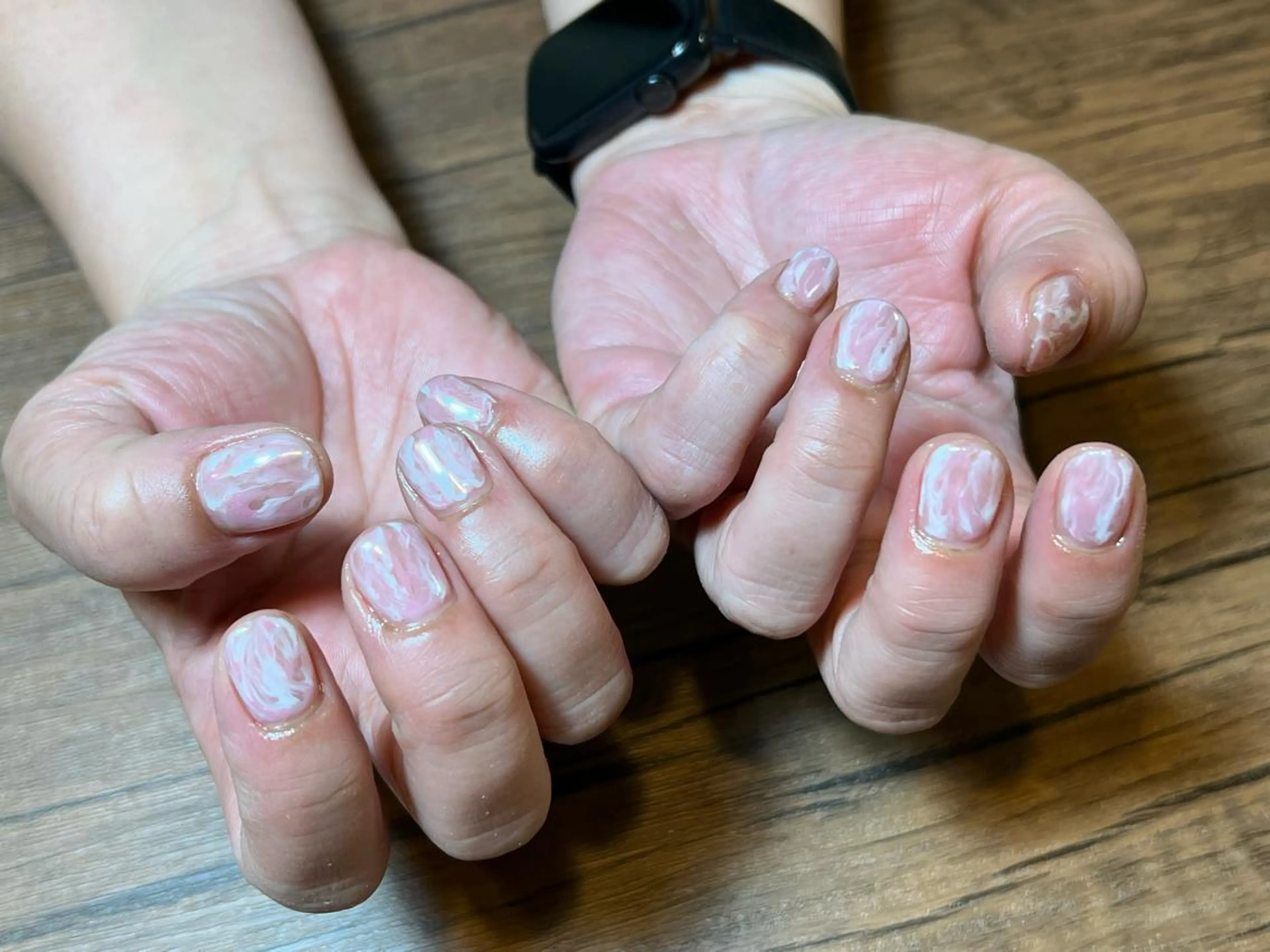 ネイル クリアネイル 大理石ネイル(マーブル) オフのみ(ネイル) HENRIETTA NAILSALONのネイルデザイン