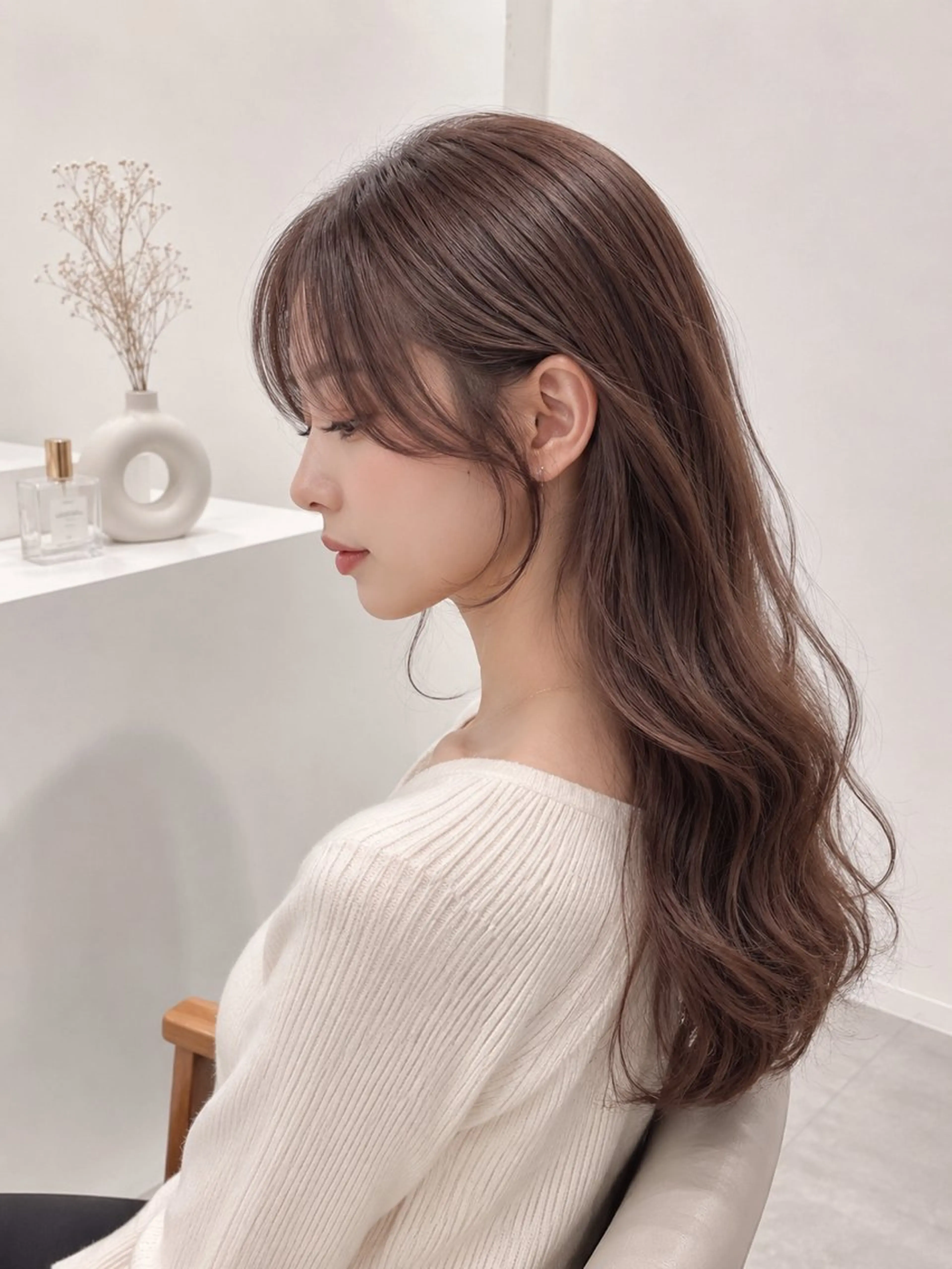 ロング カット ヘアカラー トリートメント 艶カラー /顔周り◎ 小川泰輝🫧のヘアスタイル