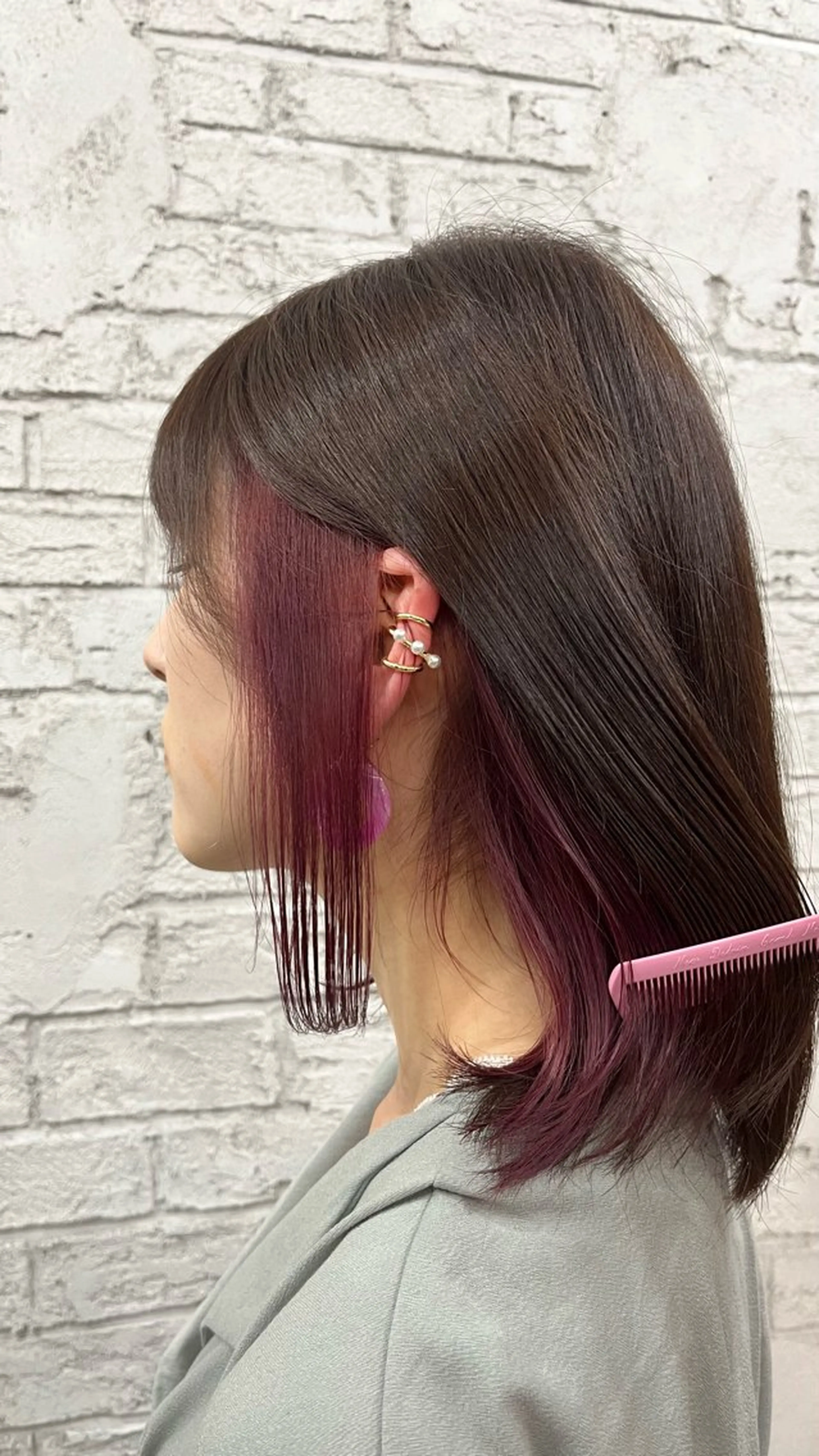 ミディアム 艶髪ブリーチカラー 💗manaka💗のヘアスタイル