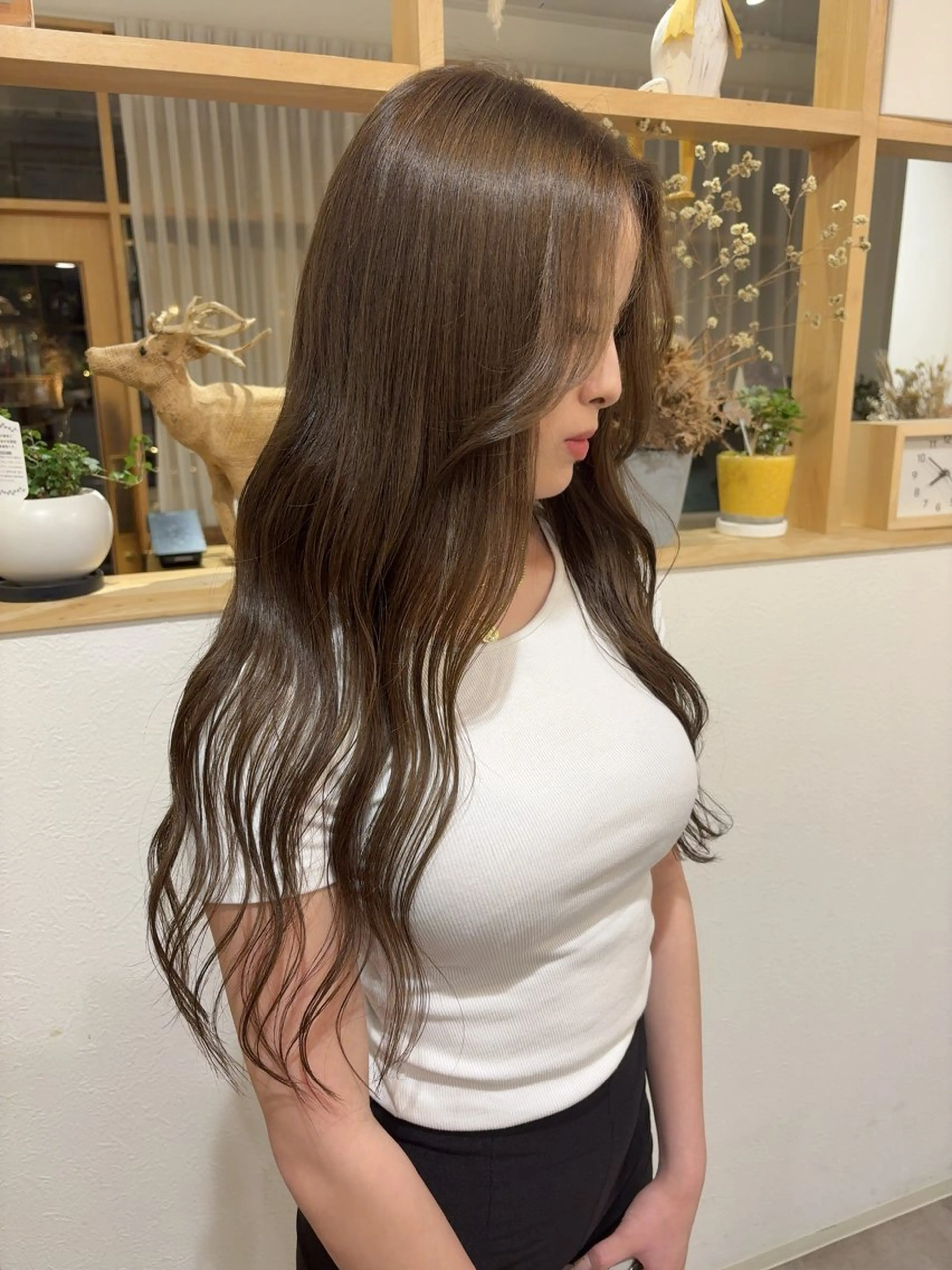 ロング カラー ベージュカラー ヘアカラー merc.🧸🫧 平山莉子のヘアスタイル