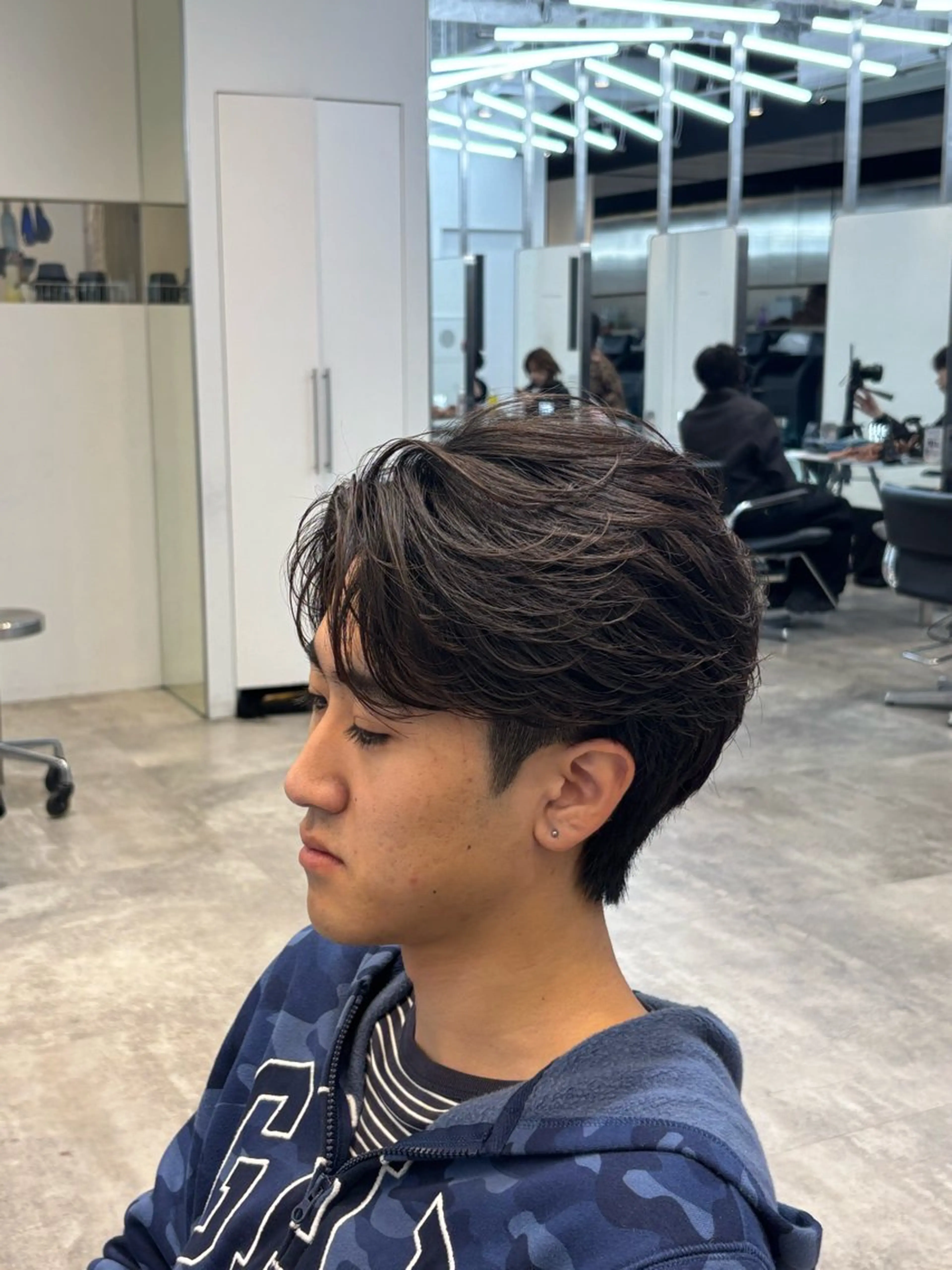 ショート パーマ メンズ フェザーパーマ メンズパーマ カット 縮毛矯正 【fifth】上條 巧真のヘアスタイル