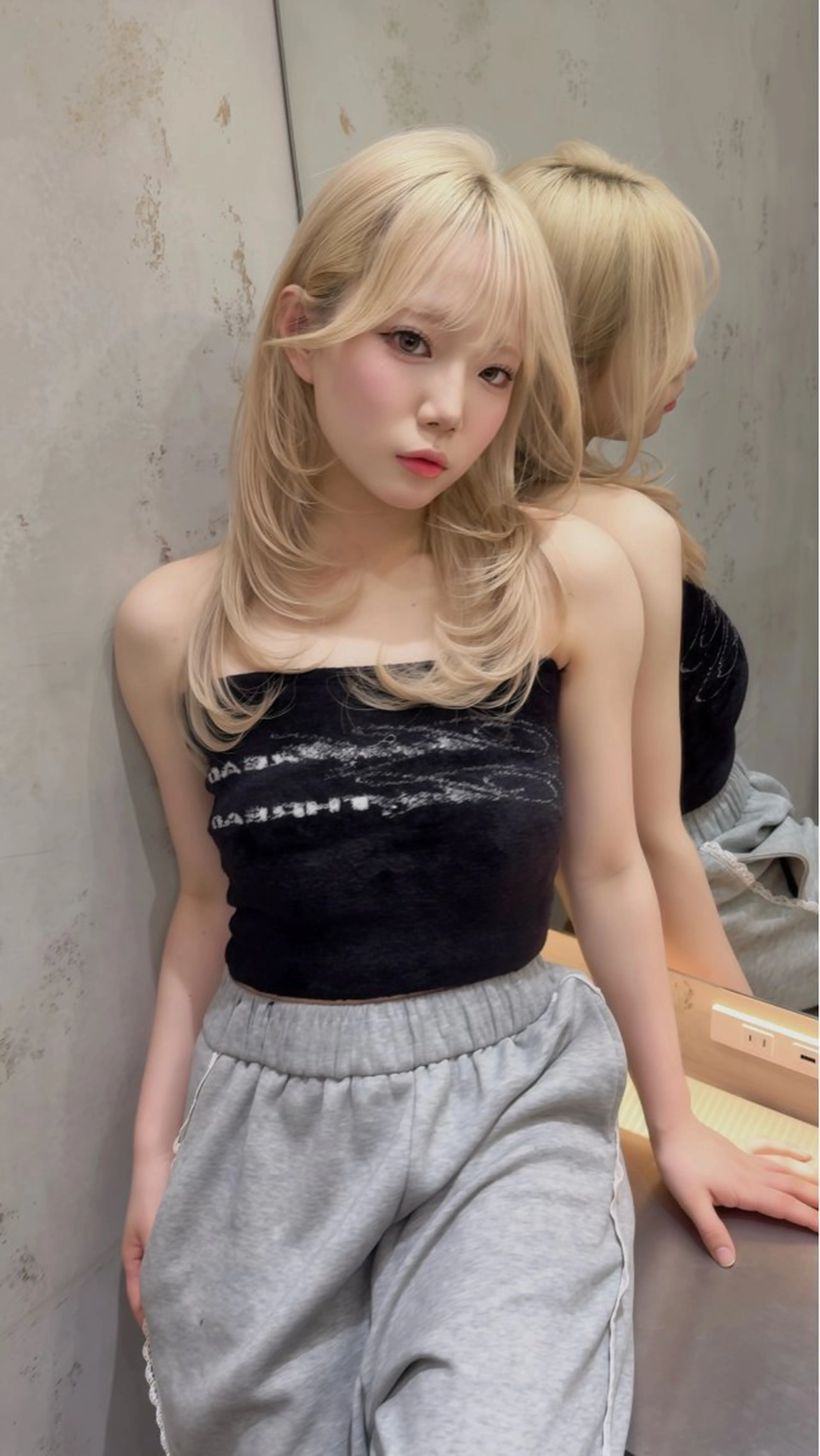 セミロング カラー 透明感カラー×ケア ブリーチTakeruのヘアスタイル