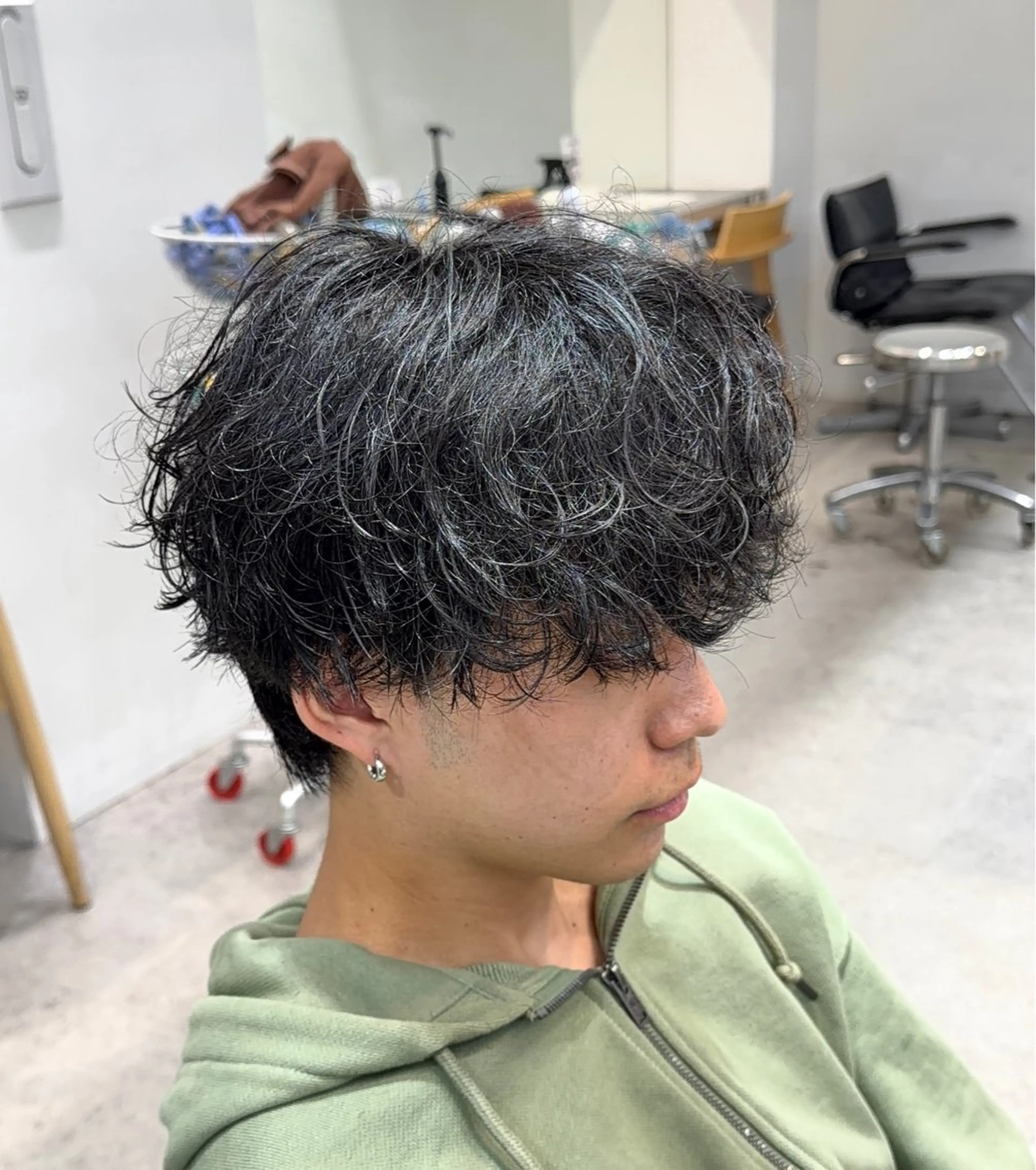 パーマ メンズ カット パーマ fifth 菅崎愛斗のヘアスタイル