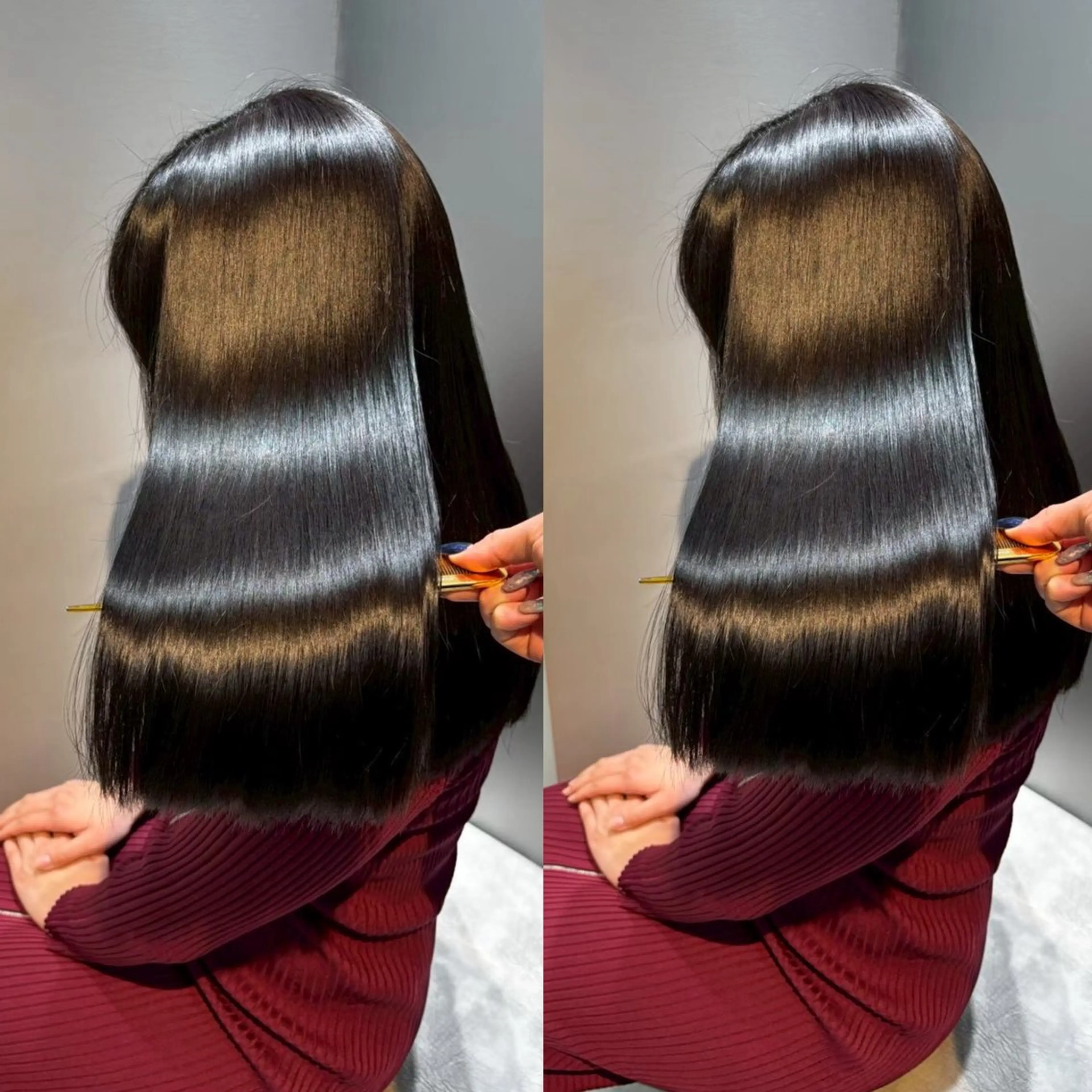 ロング カラー カット ヘアカラー 縮毛矯正 トリートメント 新宿/髪質改善/ 縮毛矯正/suuのヘアスタイル