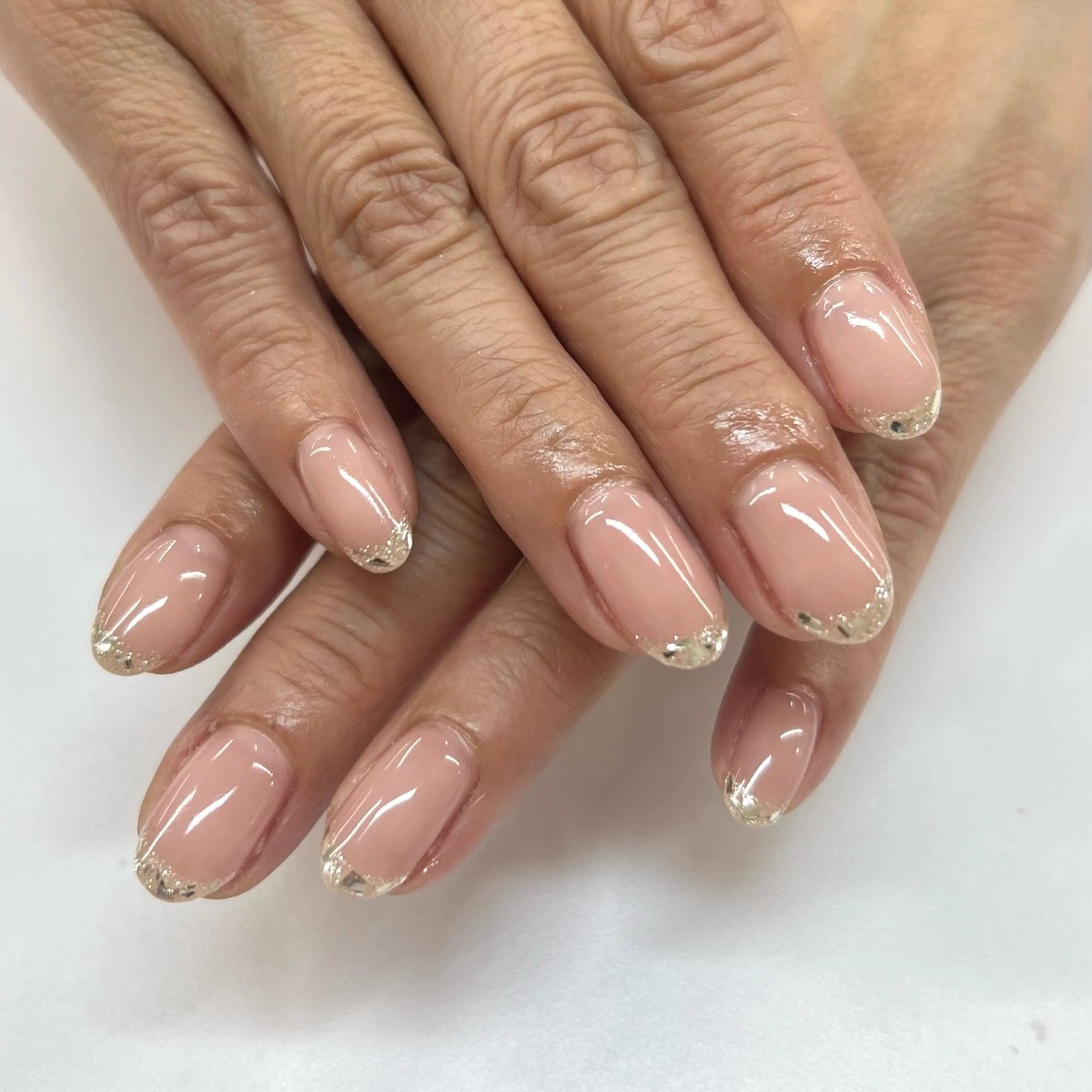 ネイル フレンチネイル ガラスフレンチ Tsuneyama yukaのネイルデザイン