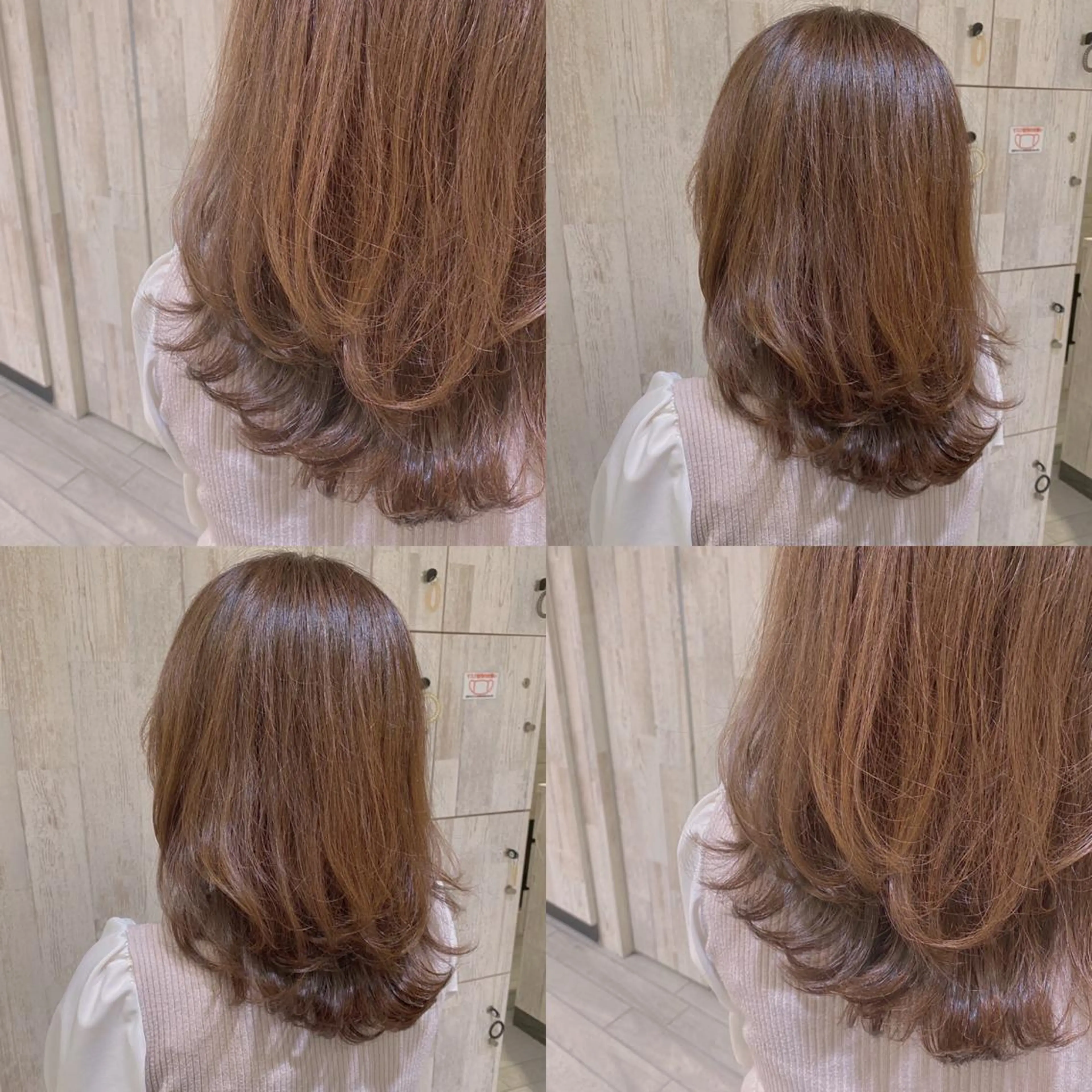 ミディアム カラー ヘアアレンジ ミディアムレイヤー レイヤーカット 🌼NAMI 🌼のヘアスタイル