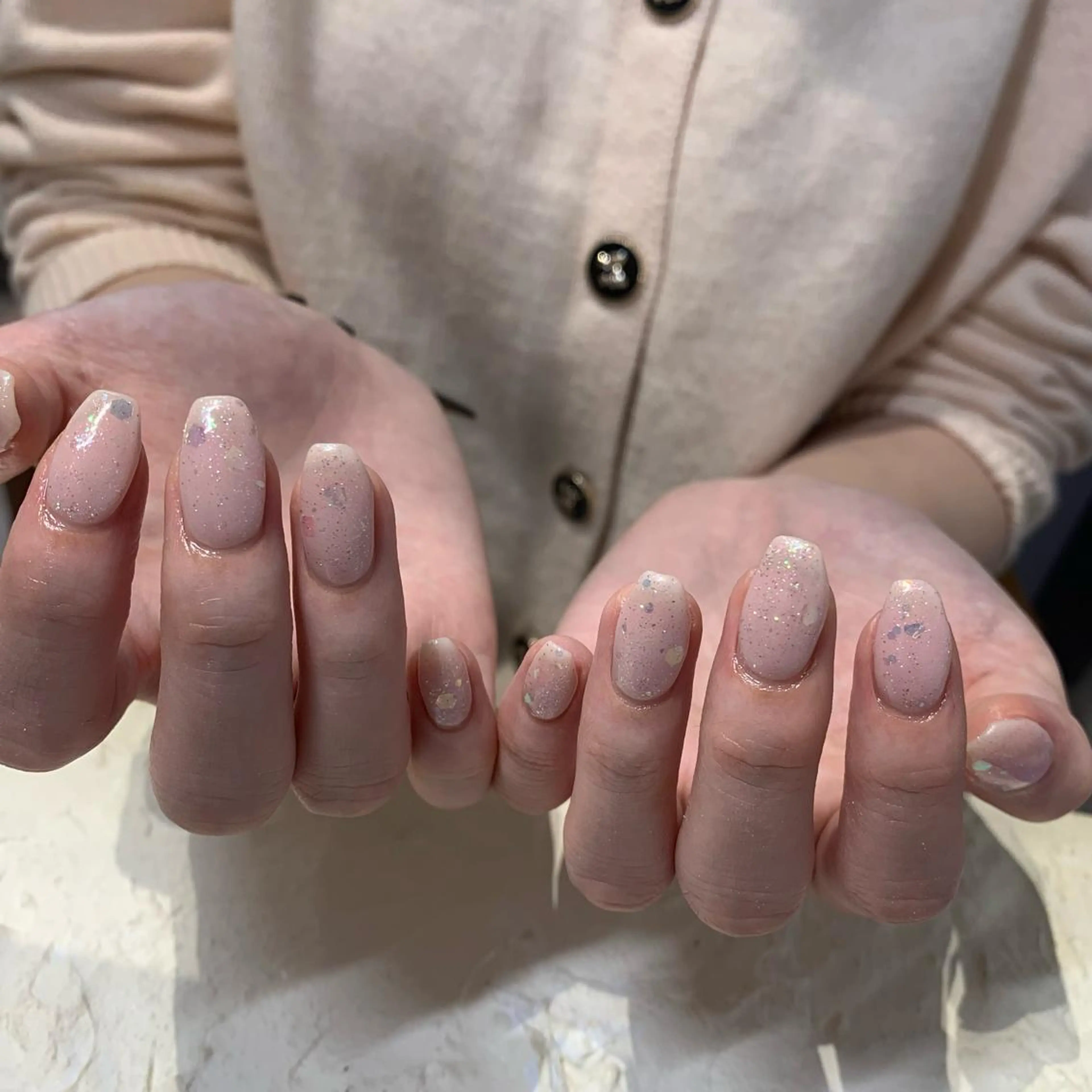 ネイル ラメ(グリッター) マキノ ユイのネイルデザイン