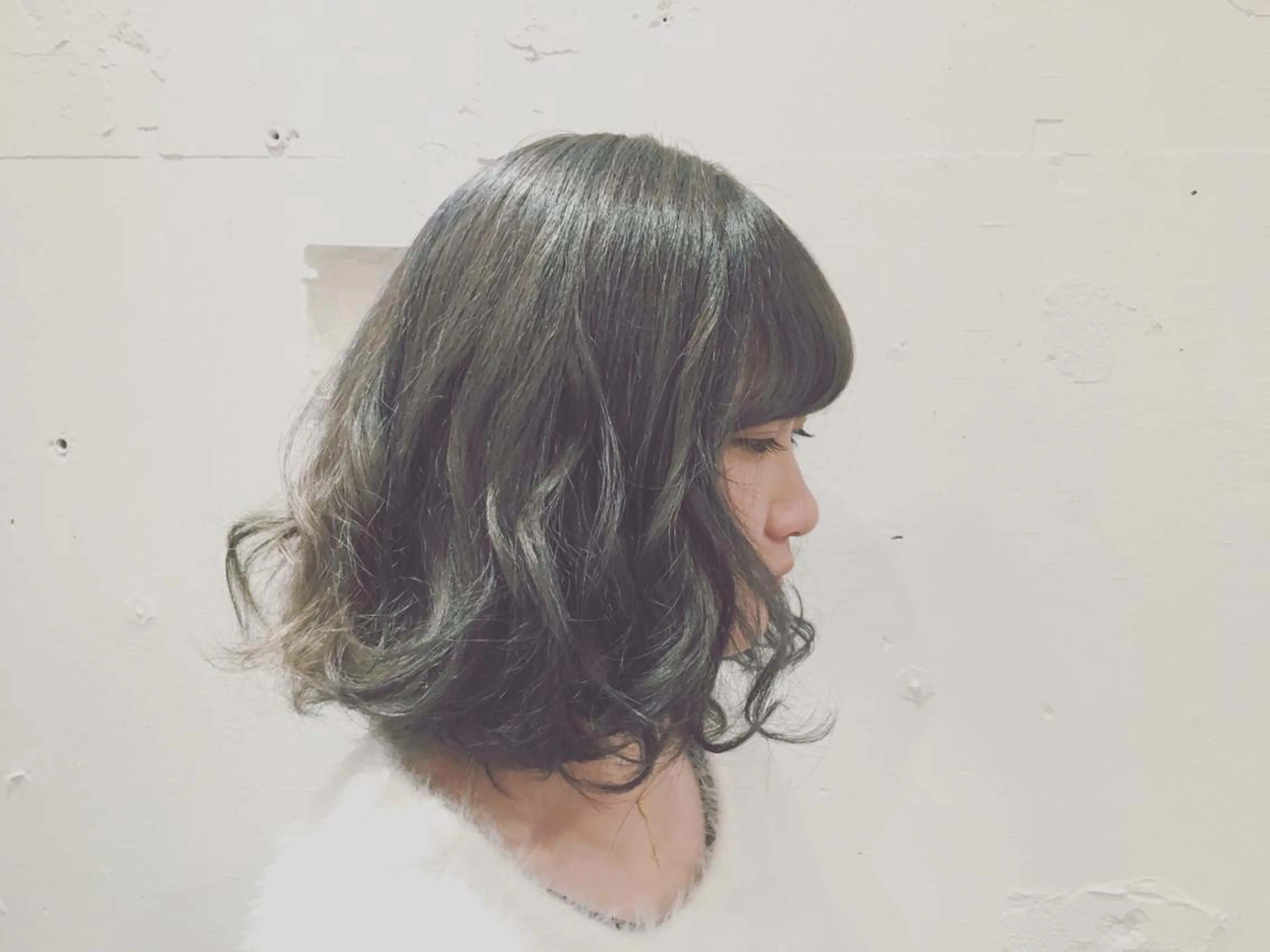 ショート ミディアム セミロング カラー アッシュ ダブルカラー ミント てんま さやかのヘアスタイル