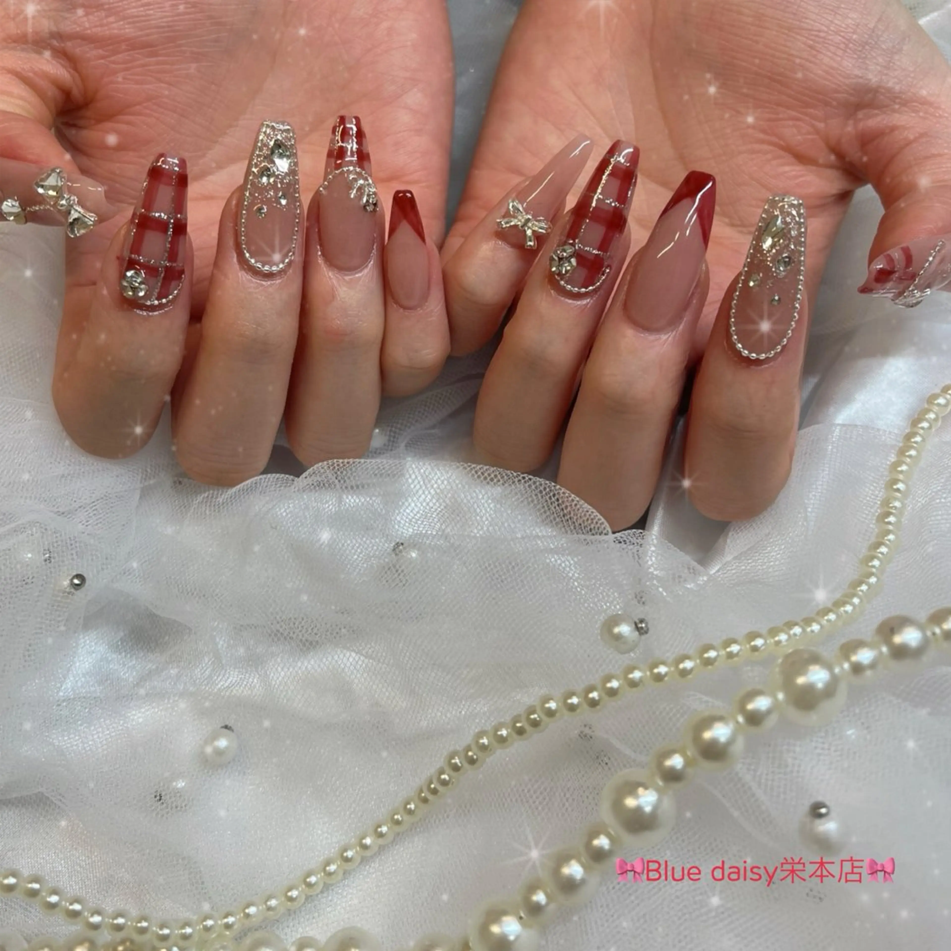 ネイル ボルドー ハンドネイル ブルーデイジー栄本店所属・BlueDaisy 栄本店のネイルデザイン