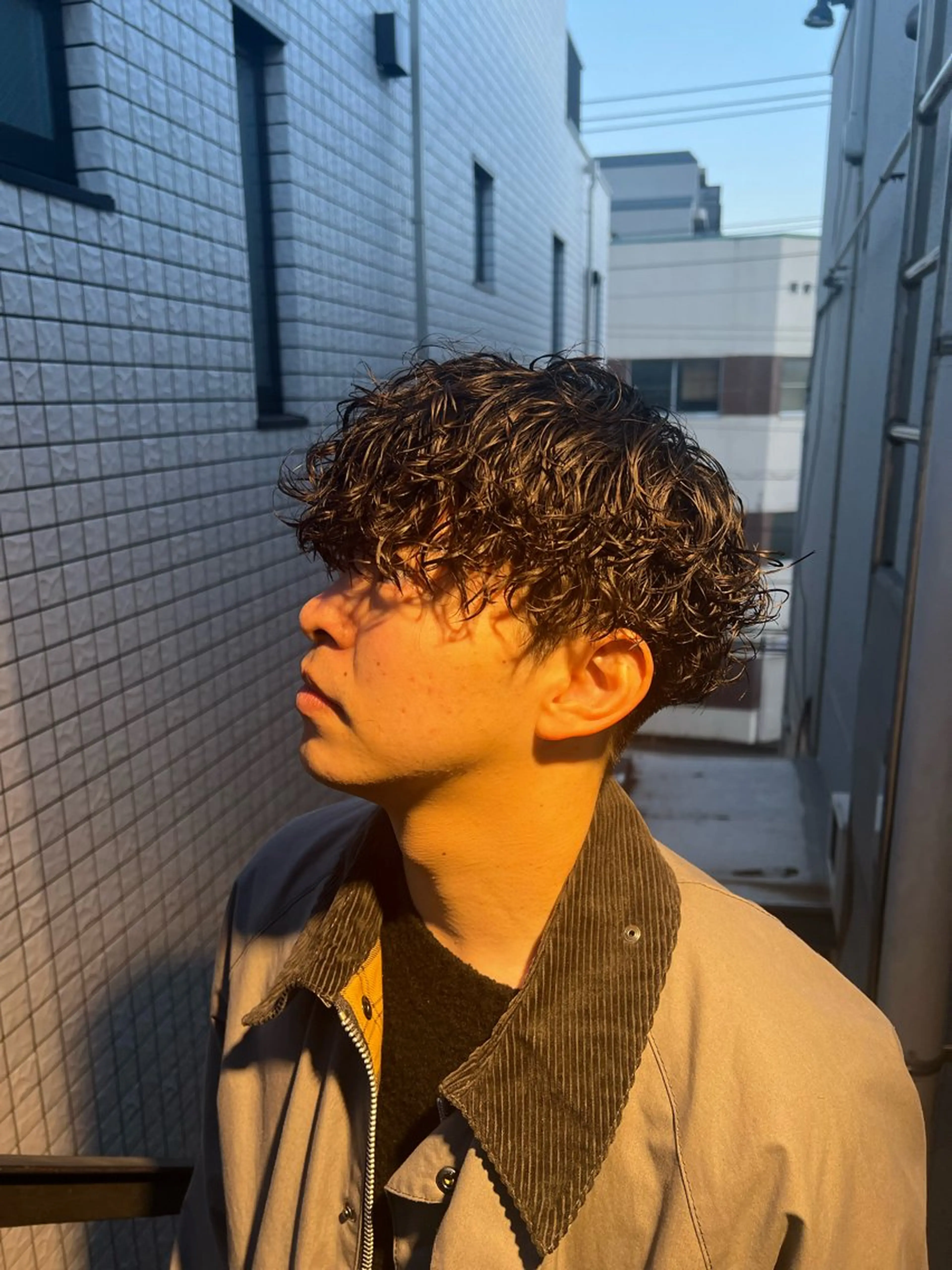 ショート パーマ メンズ 艶カラー/ツイスパ/ 無造作パーマ　久保のヘアスタイル