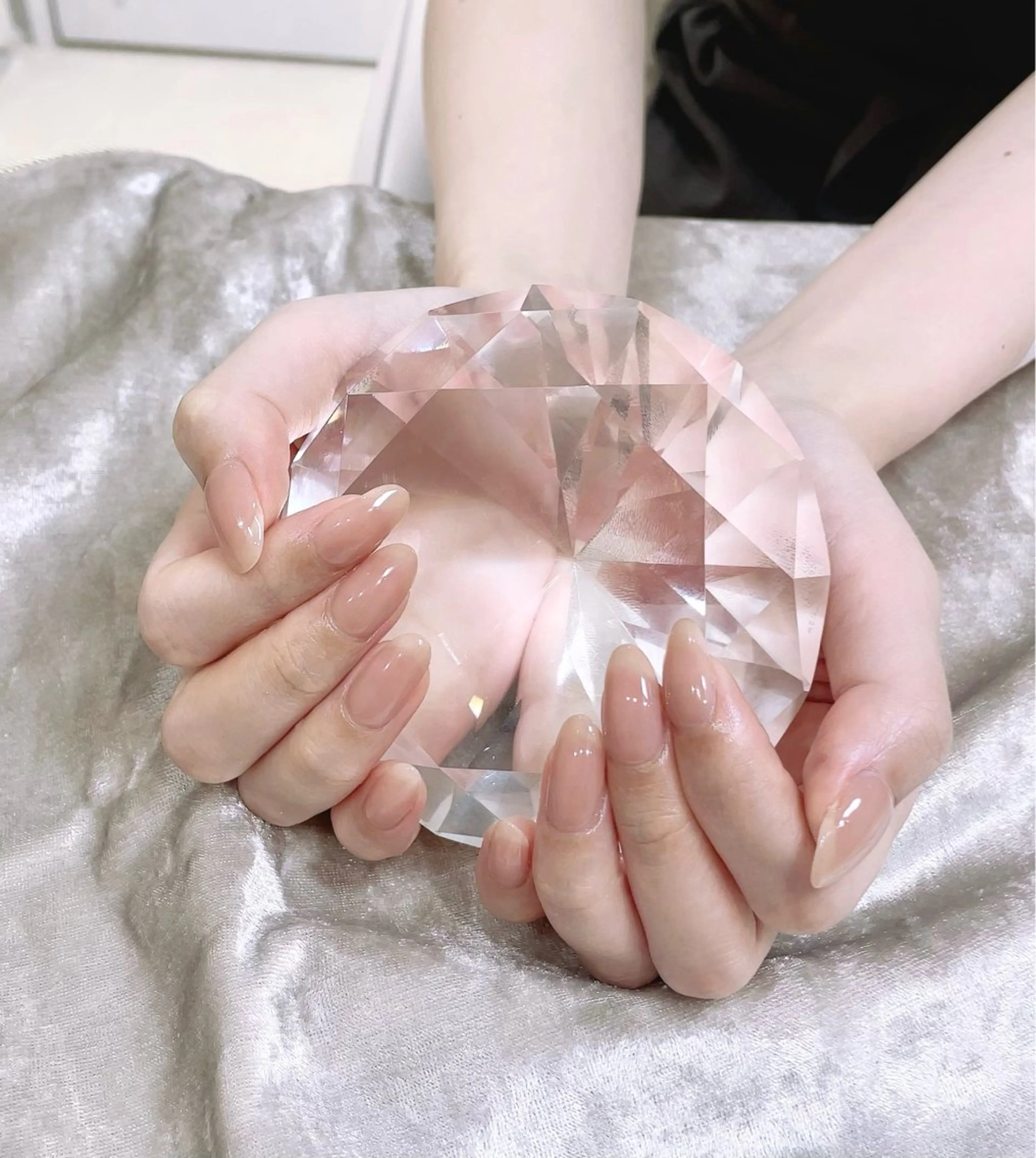 ネイル ピンク ピンクベージュ Fuse ioriのネイルデザイン