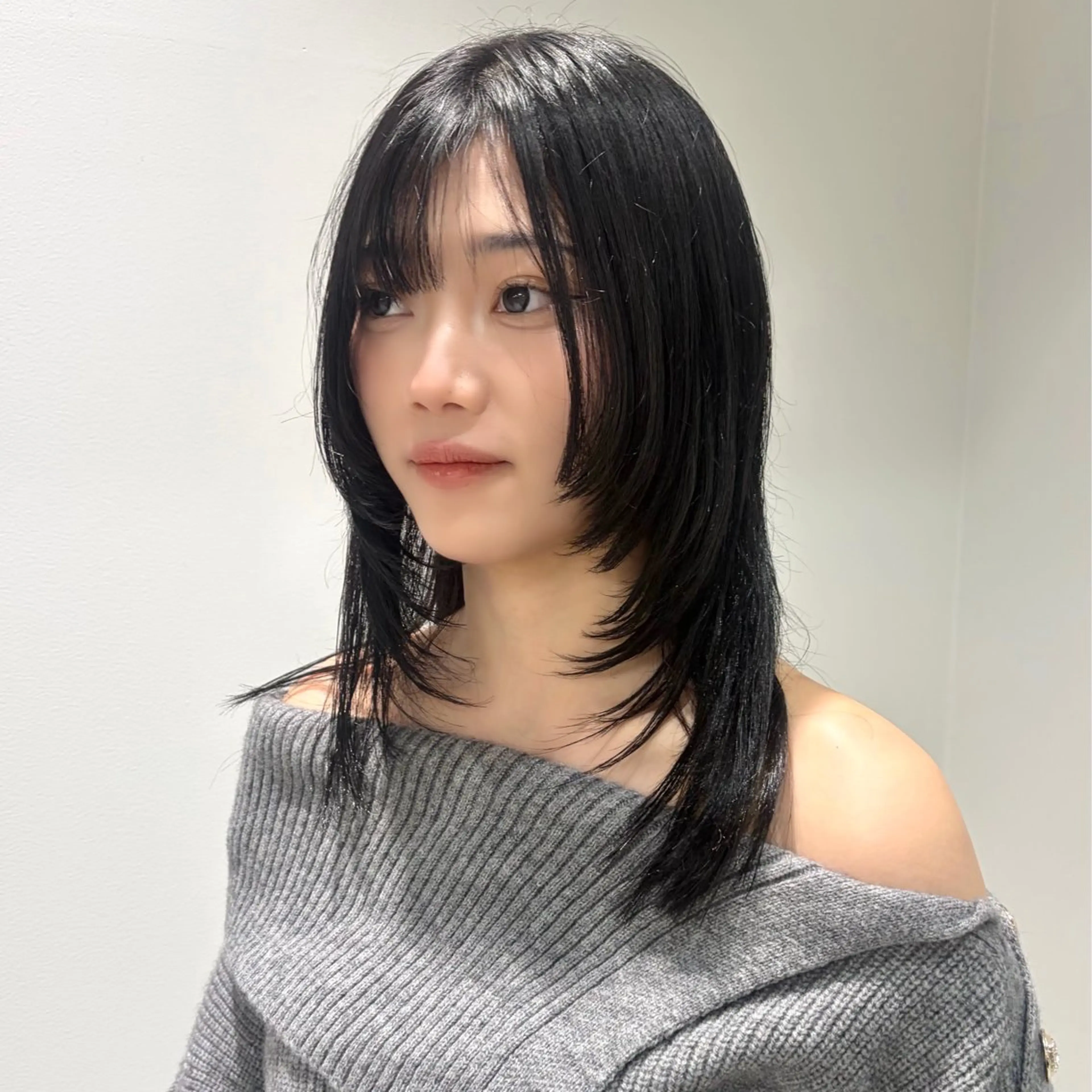 セミロング カット ダウンパーマ特化💎 ボブ・レイヤーりなのヘアスタイル