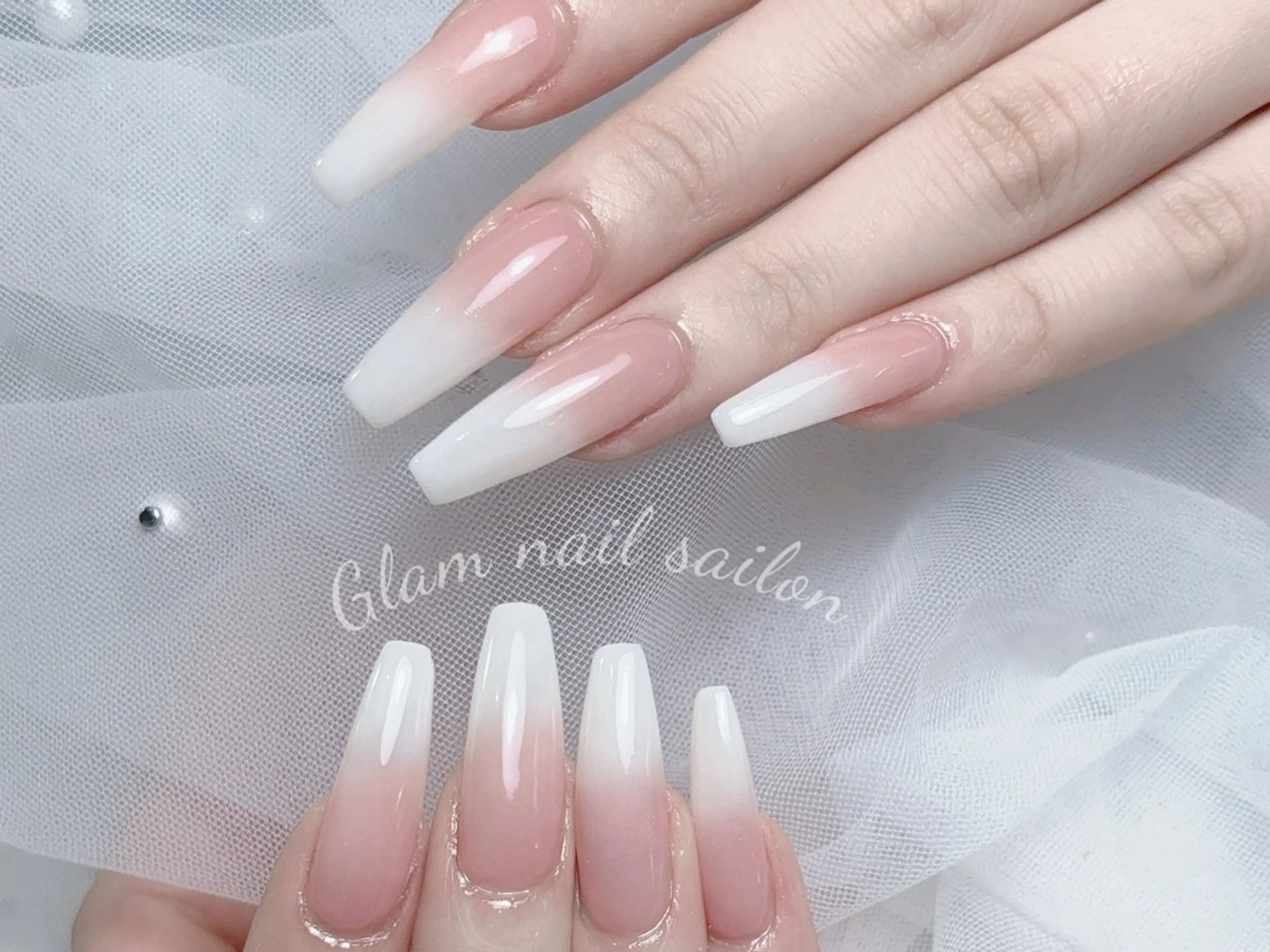 ネイル エツメ💅 長さだし🎀デザインのネイルデザイン