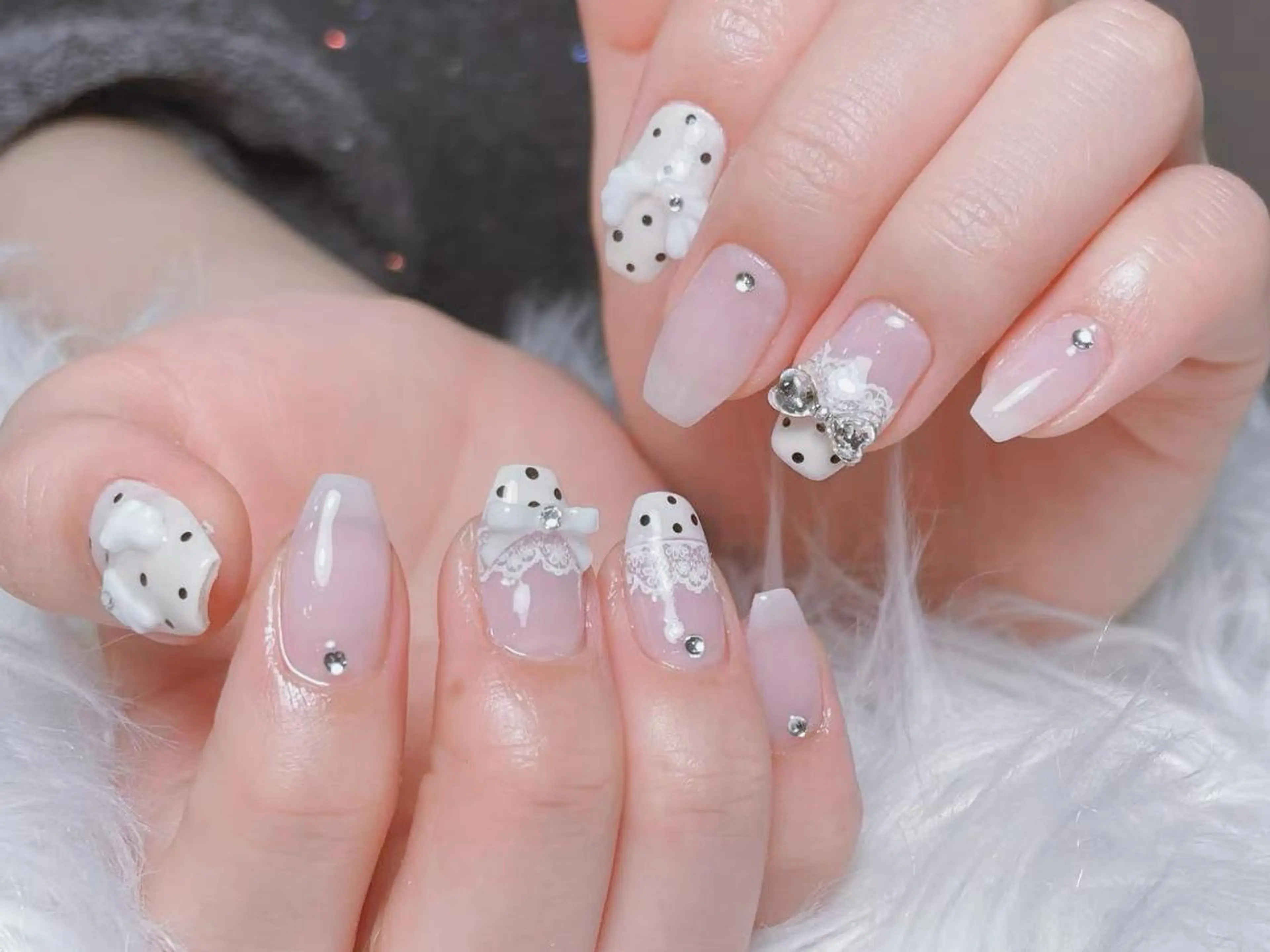 ネイル ボルドー チークネイル 長さ出し フレンチネイル ジェルネイル アンアンBelle Nail 池袋のネイルデザイン