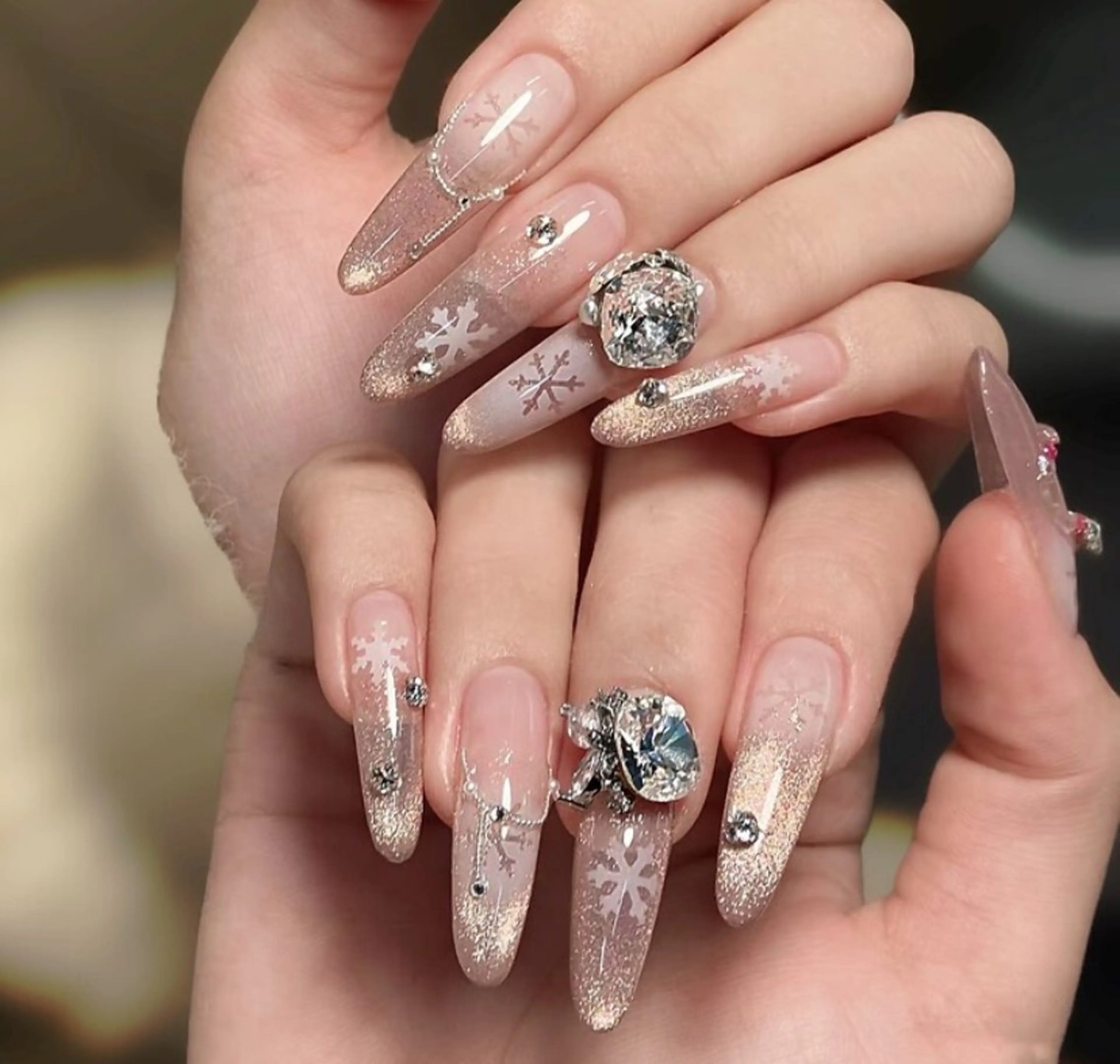 ネイル アートネイル チークネイル 長さ出し フレンチネイル ジェルネイル YK Beauty Salonのマツエク・マツパデザイン