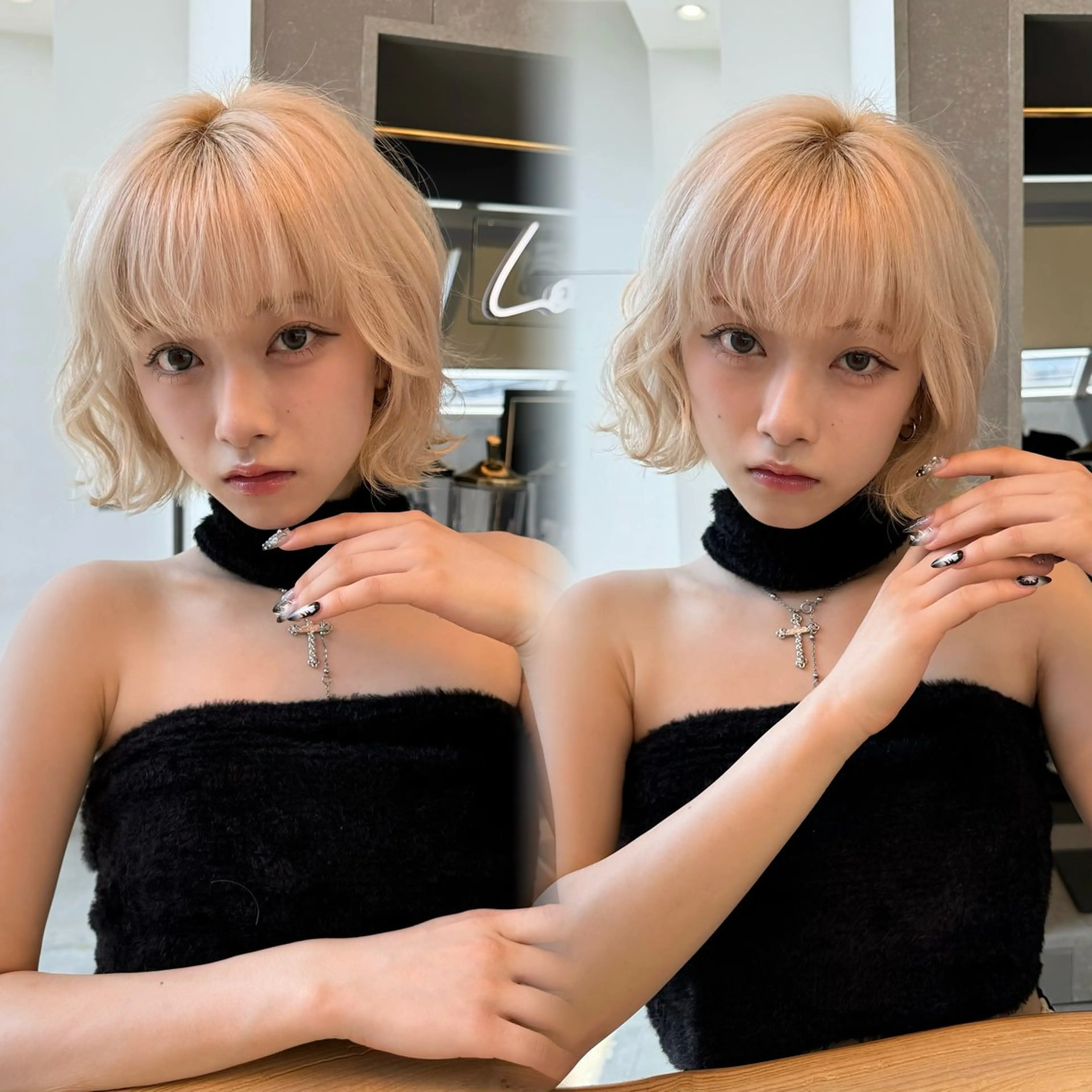 ショート ボブ 似合わせカット 韓国レイヤー/髪質 改善🎀ちなみのヘアスタイル