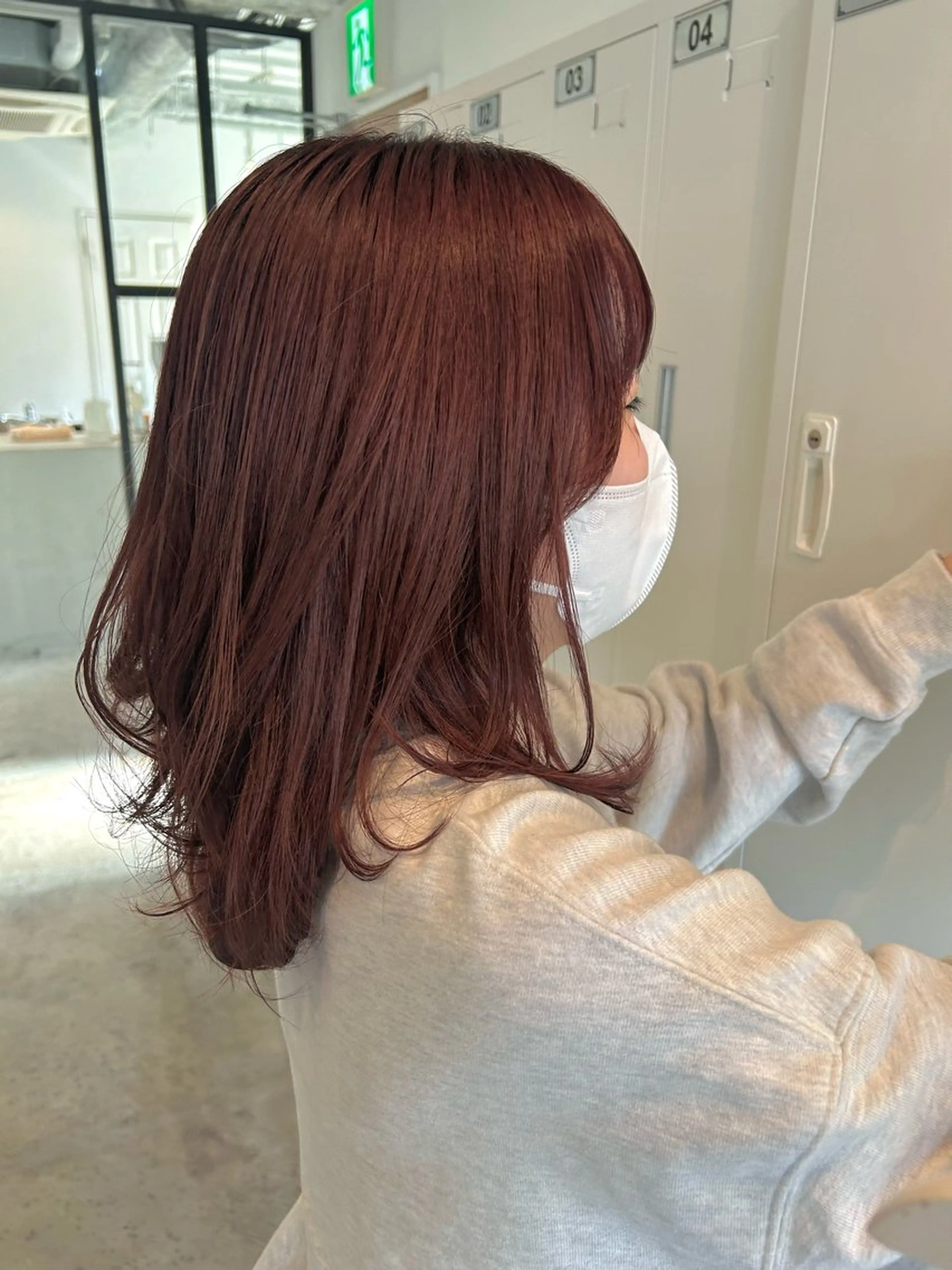 セミロング カラー ヘアアレンジ ピンクカラー ヘアカラー 🎀suzuna 透明感colorのヘアスタイル