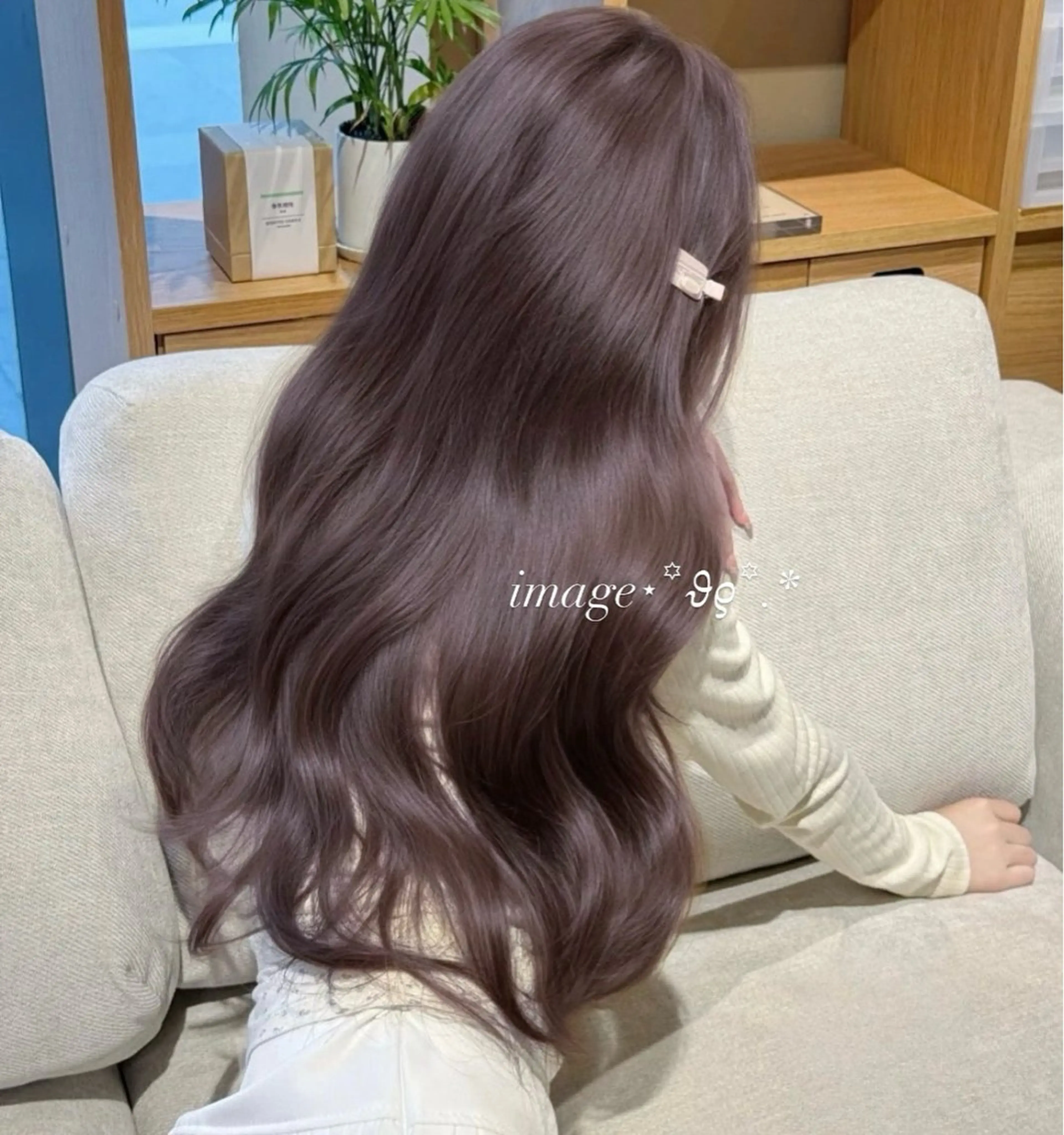 ロング ヘアカラー トリートメント 淡色ラベンダー♡ ニーナ🎀🦙のヘアスタイル