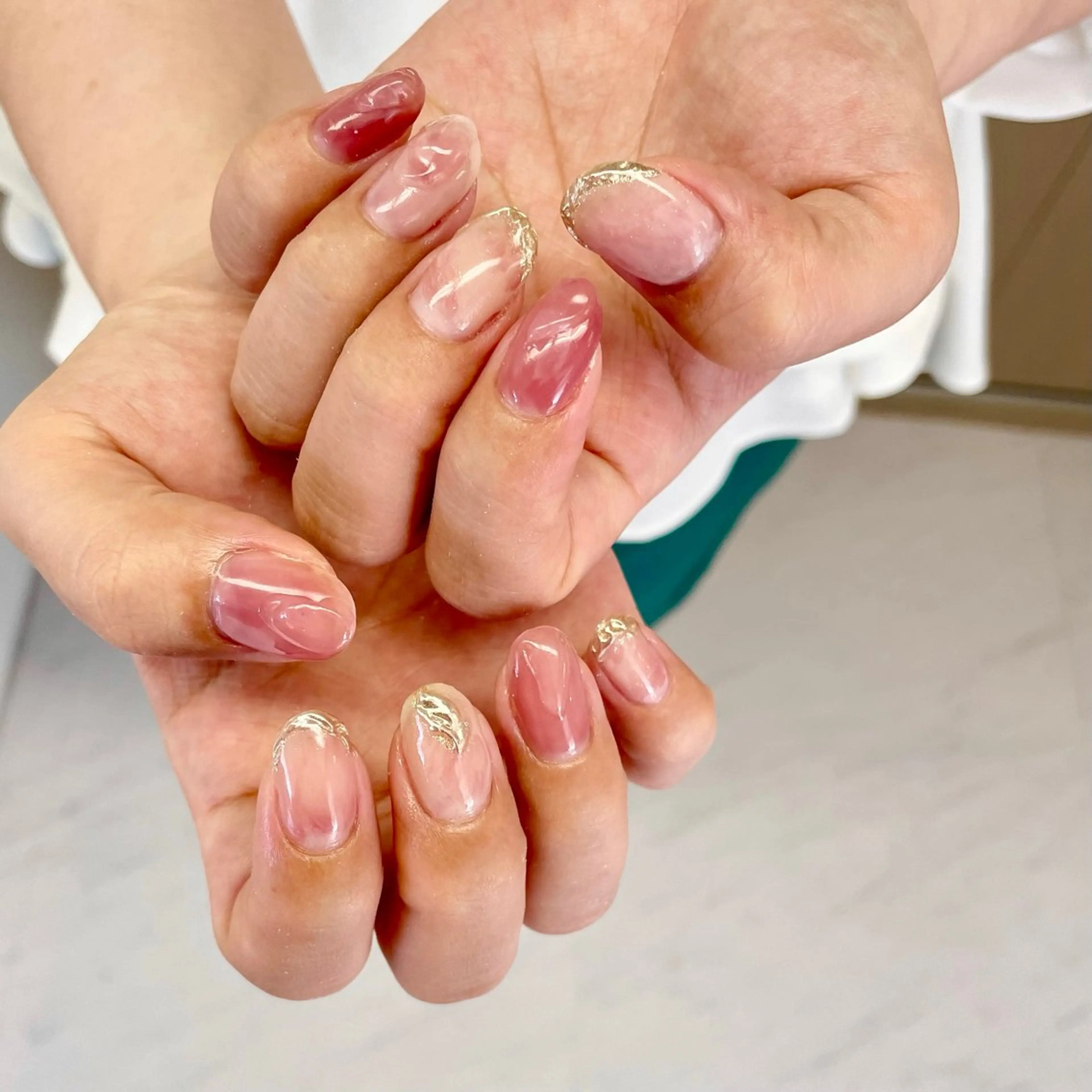 ネイル ハンドネイル 大阪福島韓国束感まつ げ Sayaka🤍のマツエク・マツパデザイン
