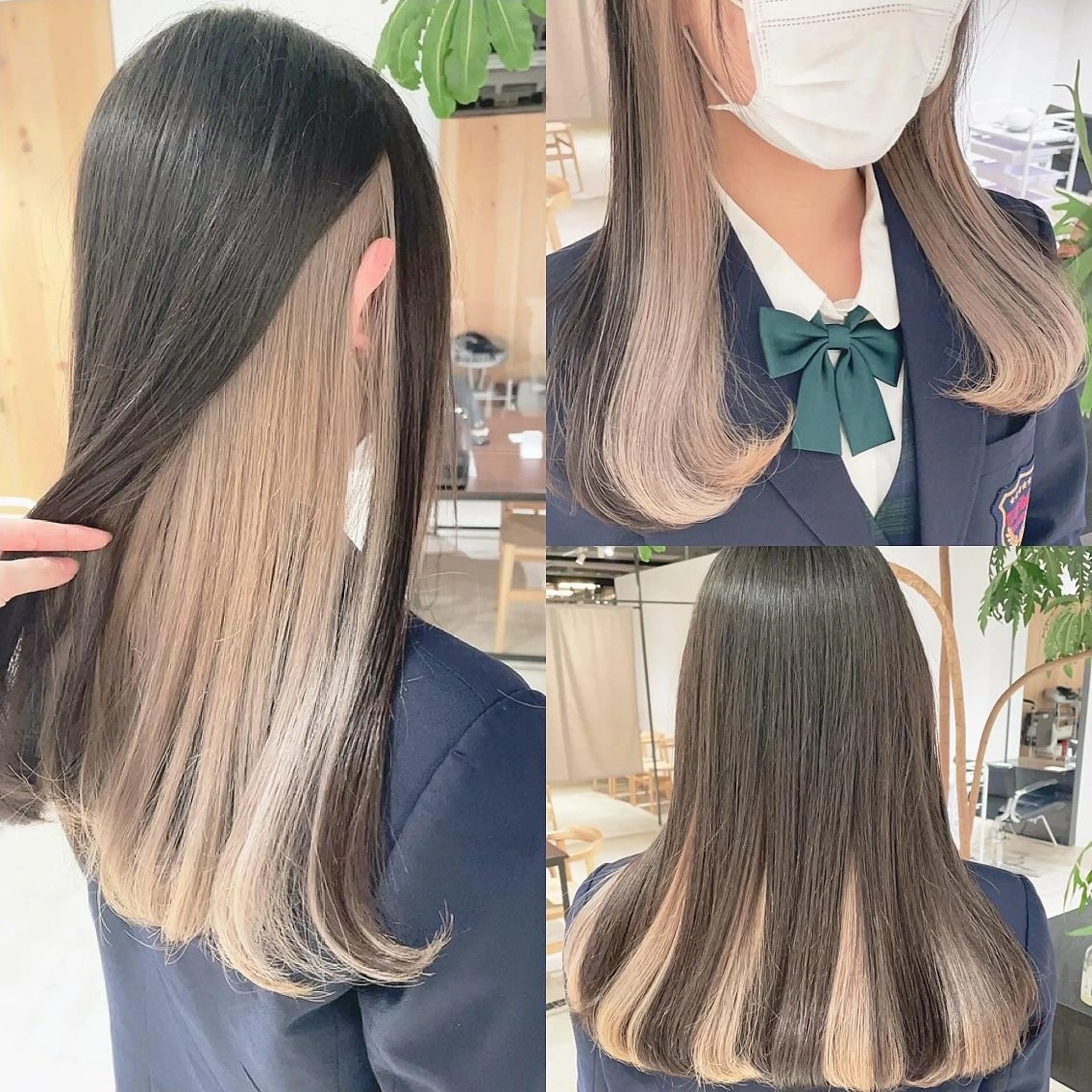 カラー ブリーチ インナーカラー ヘアカラー トリートメント 渋谷:インナーカラー ／🍒エリカ🍒のヘアスタイル