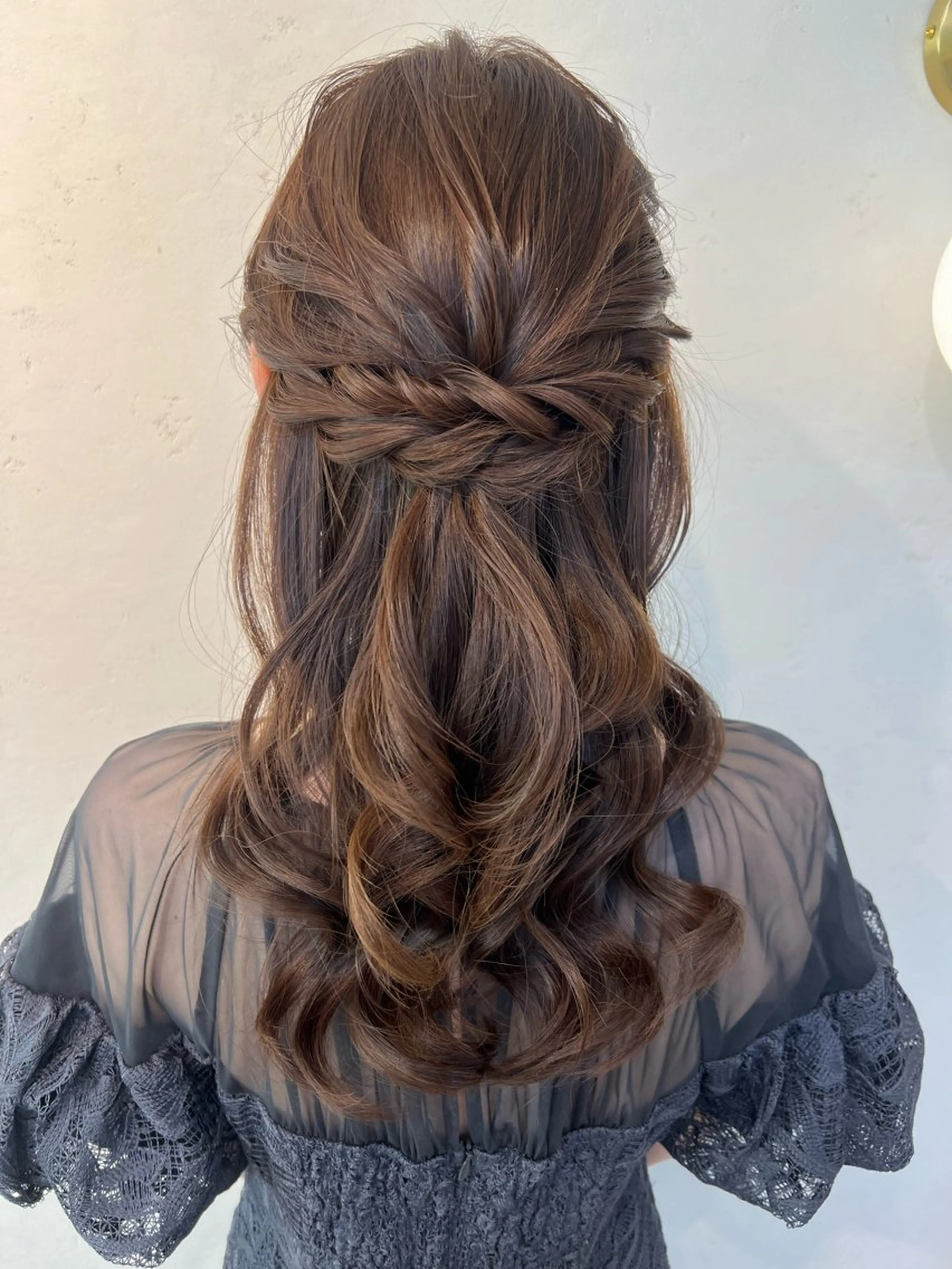 ヘアアレンジ ハーフアップ ヘアセット 大人可愛いヘアメイク 💋🧚‍♀️しずかのヘアスタイル