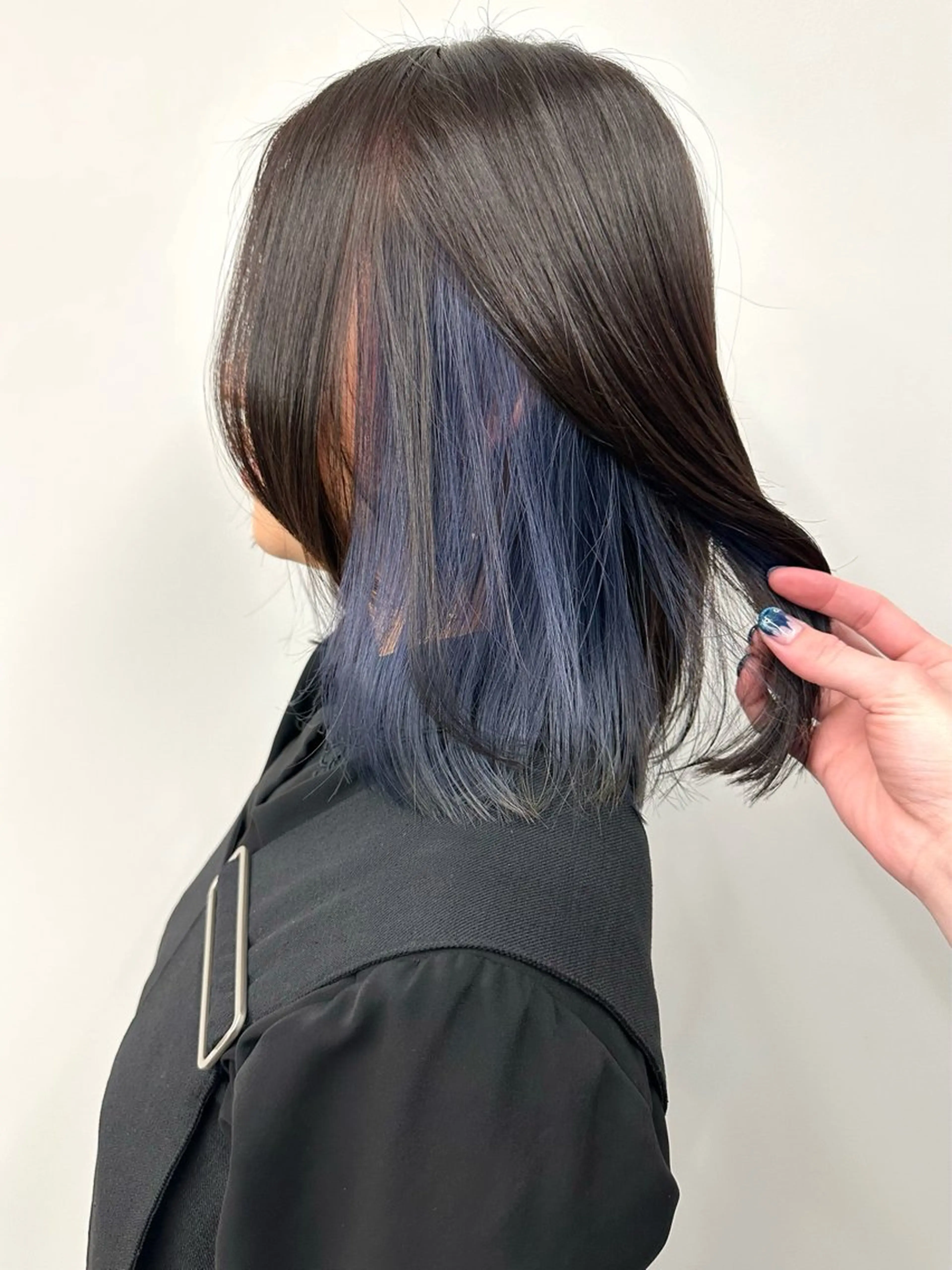 セミロング カラー インナーカラー カット ヘッドスパ ボブ/ゆるふわ ボブパーマ/とういのヘアスタイル