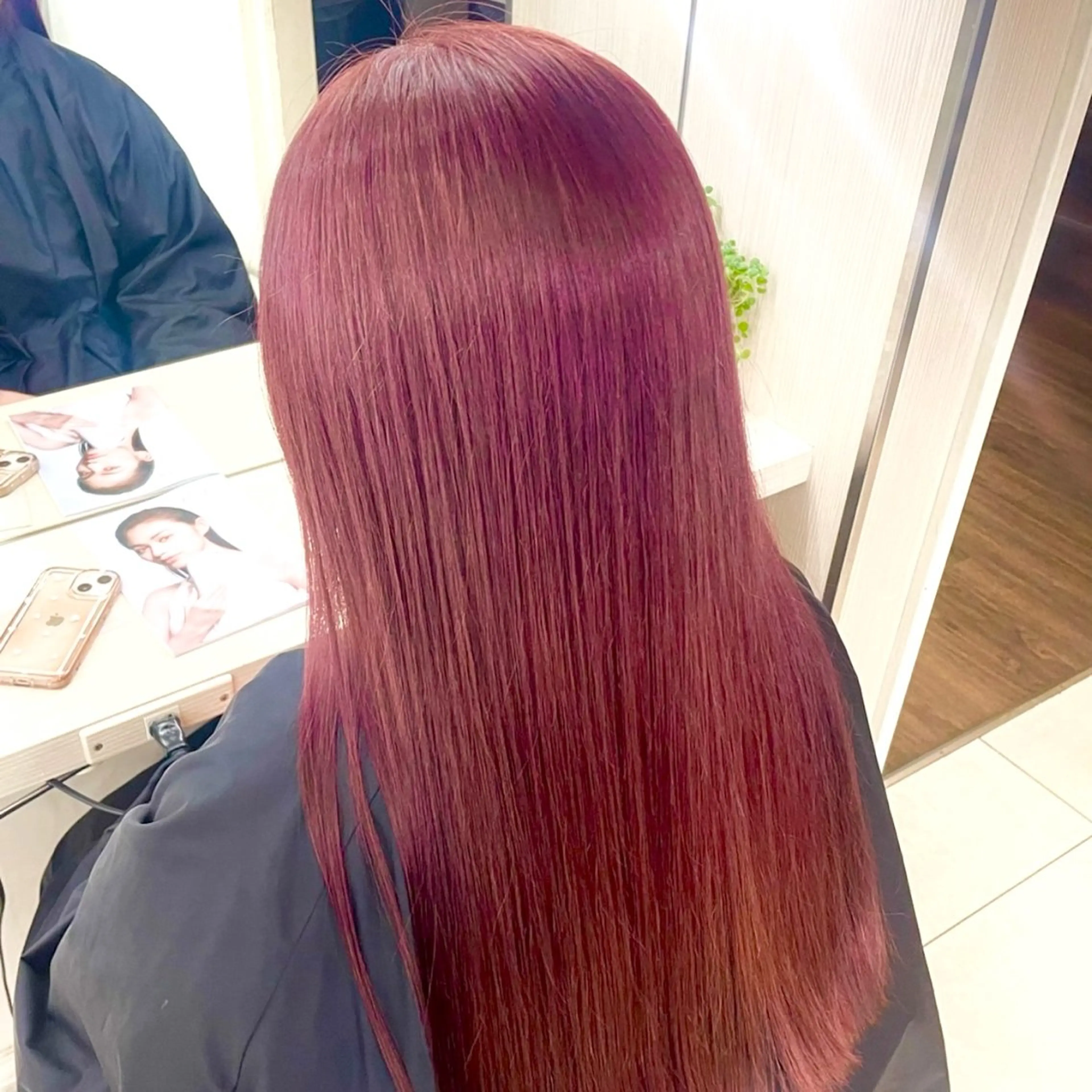 ロング カラー カット ヘアカラー 横浜｜韓国レイヤー｜ 暖色カラー｜まなとのヘアスタイル