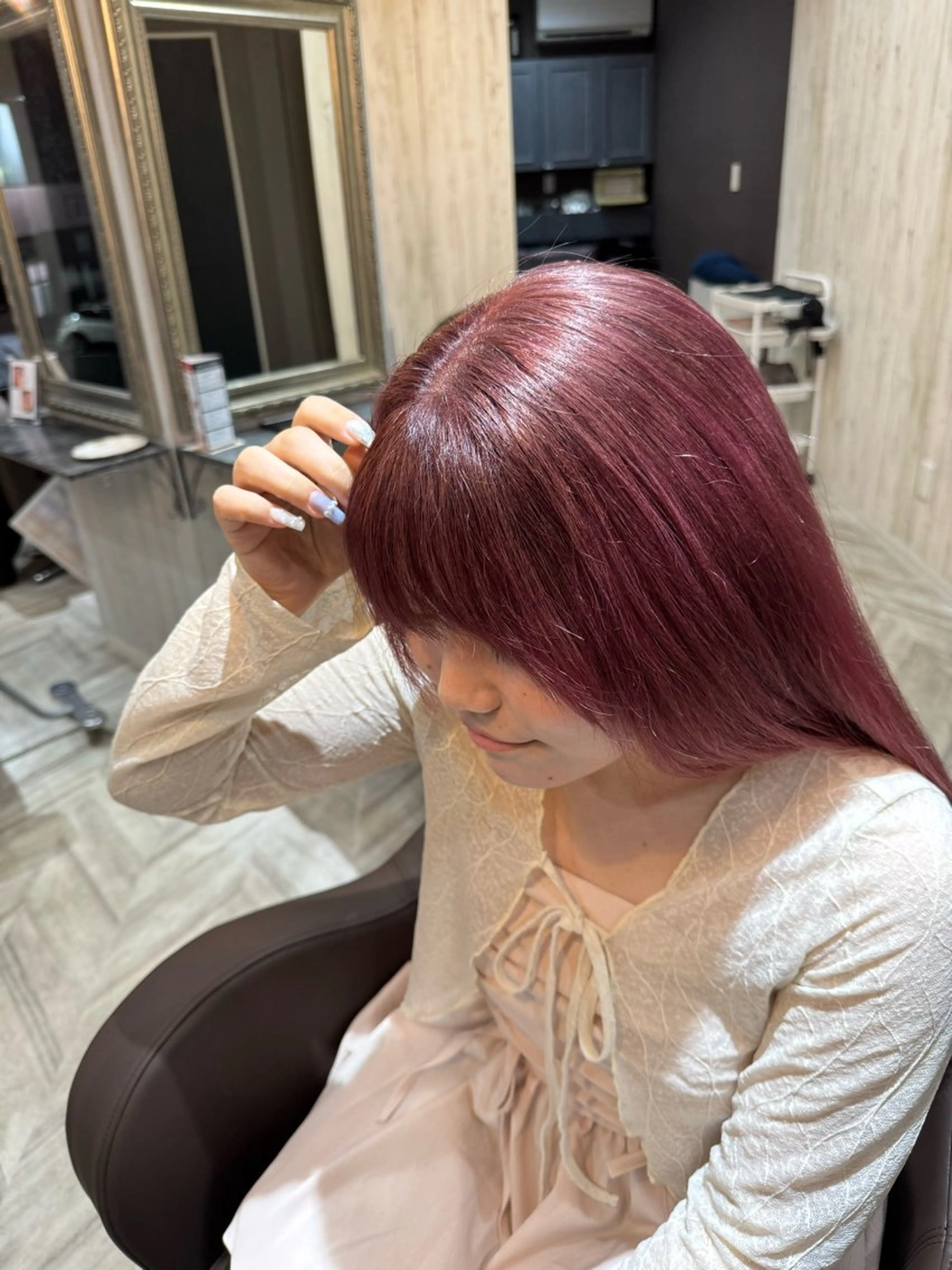 ロング カラー ベージュカラー ピンクカラー ヘアカラー 🫧透明感カラー/ 高橋めぐ🫧のヘアスタイル