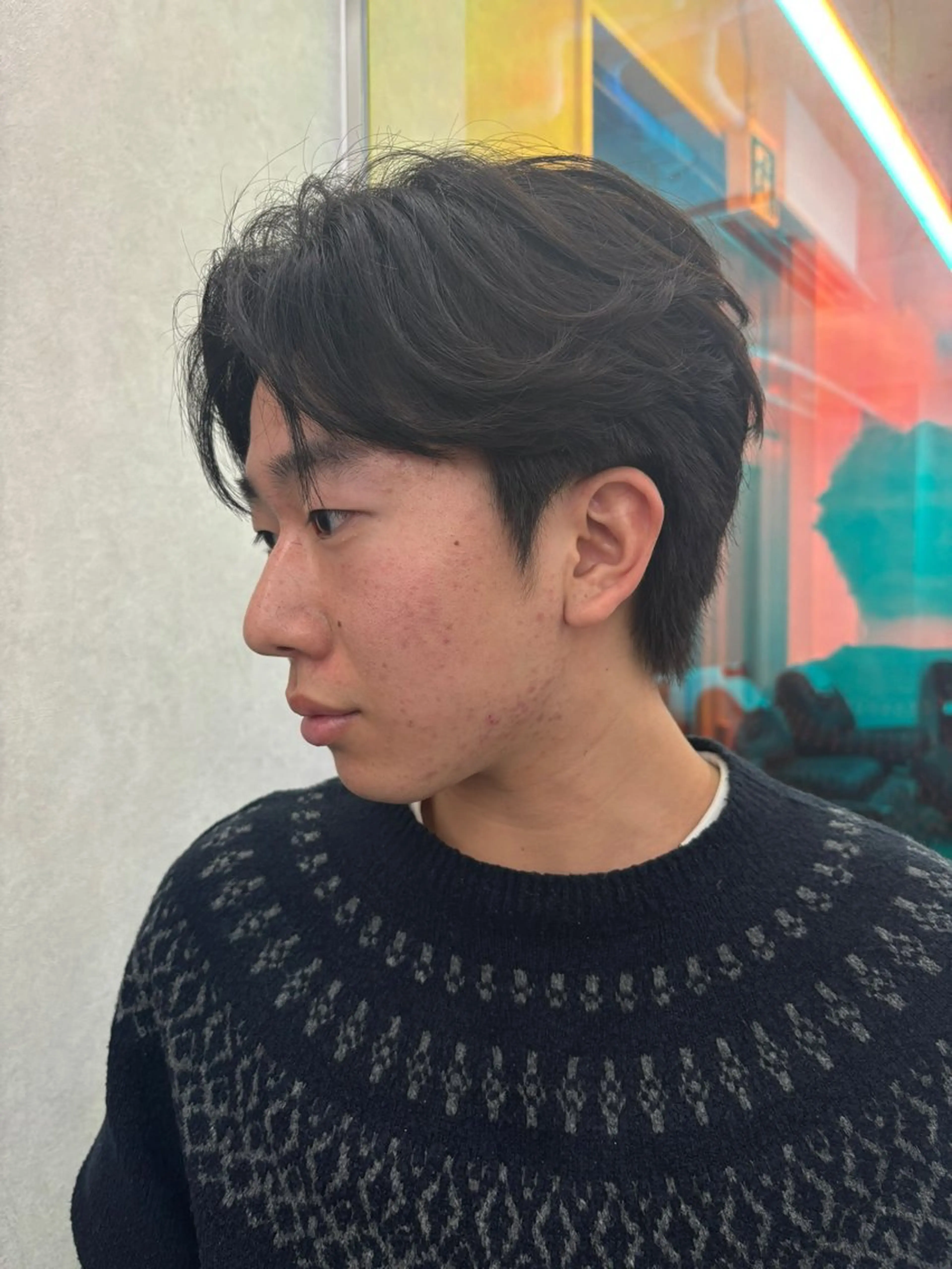 ショート カット パーマ ✨️センターパート/ 曲がる縮毛矯正✨️のヘアスタイル