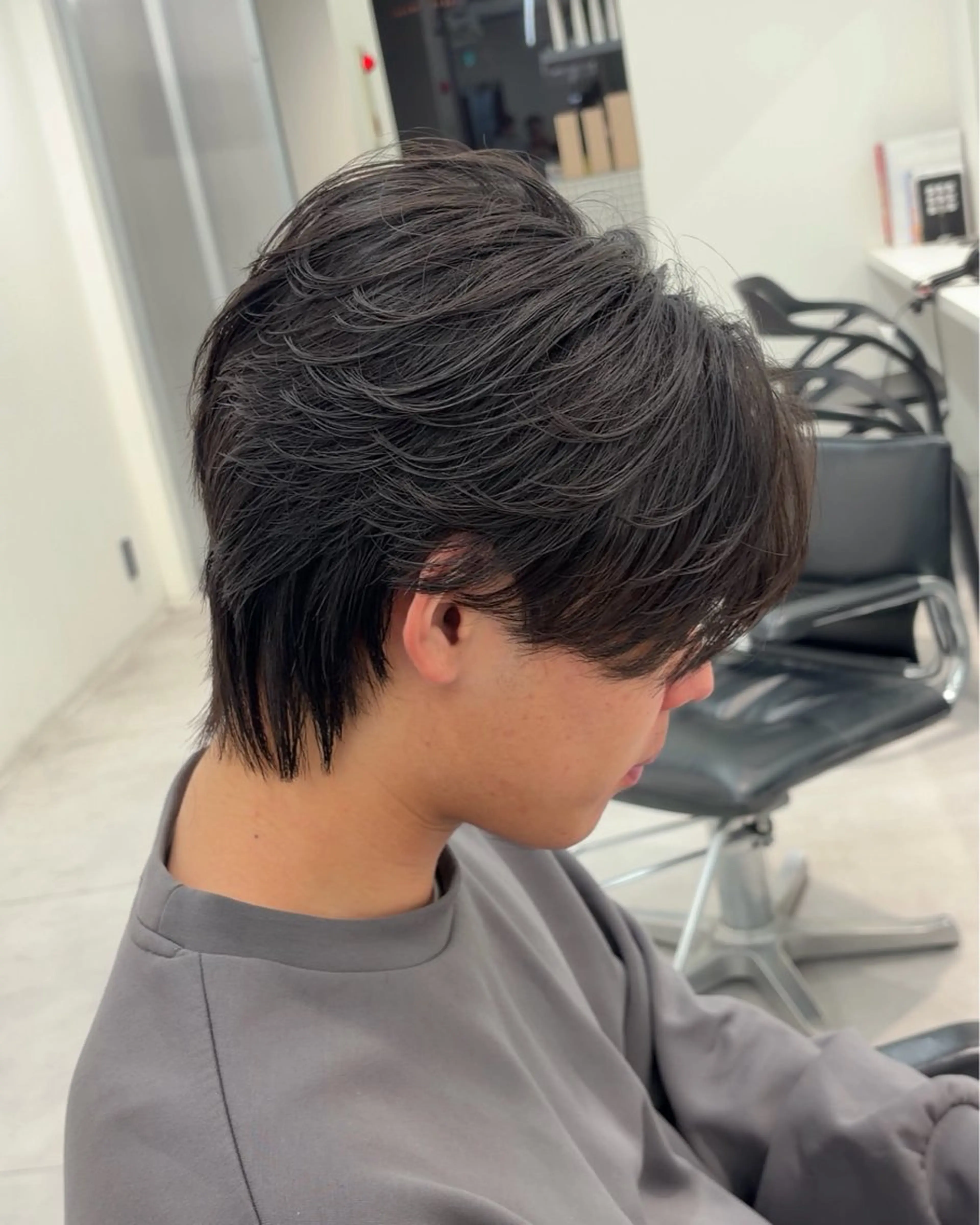 メンズ メンズウルフカット ウルフカット 佐々木 輝のヘアスタイル