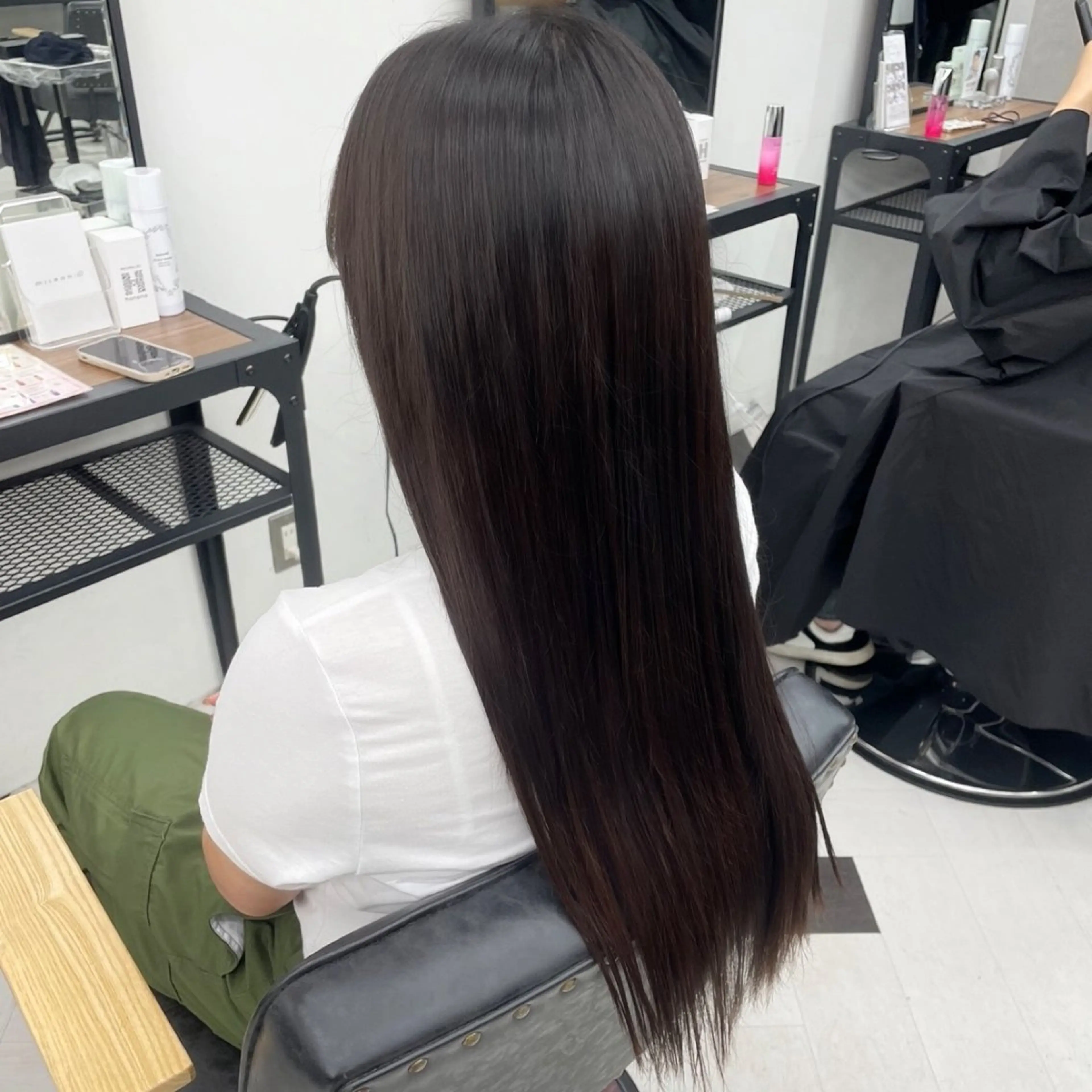 セミロング カラー パーマ ヘアアレンジ メンズ 酸性ストレート ストレートパーマ mona/ ストレートスタイル✨のヘアスタイル