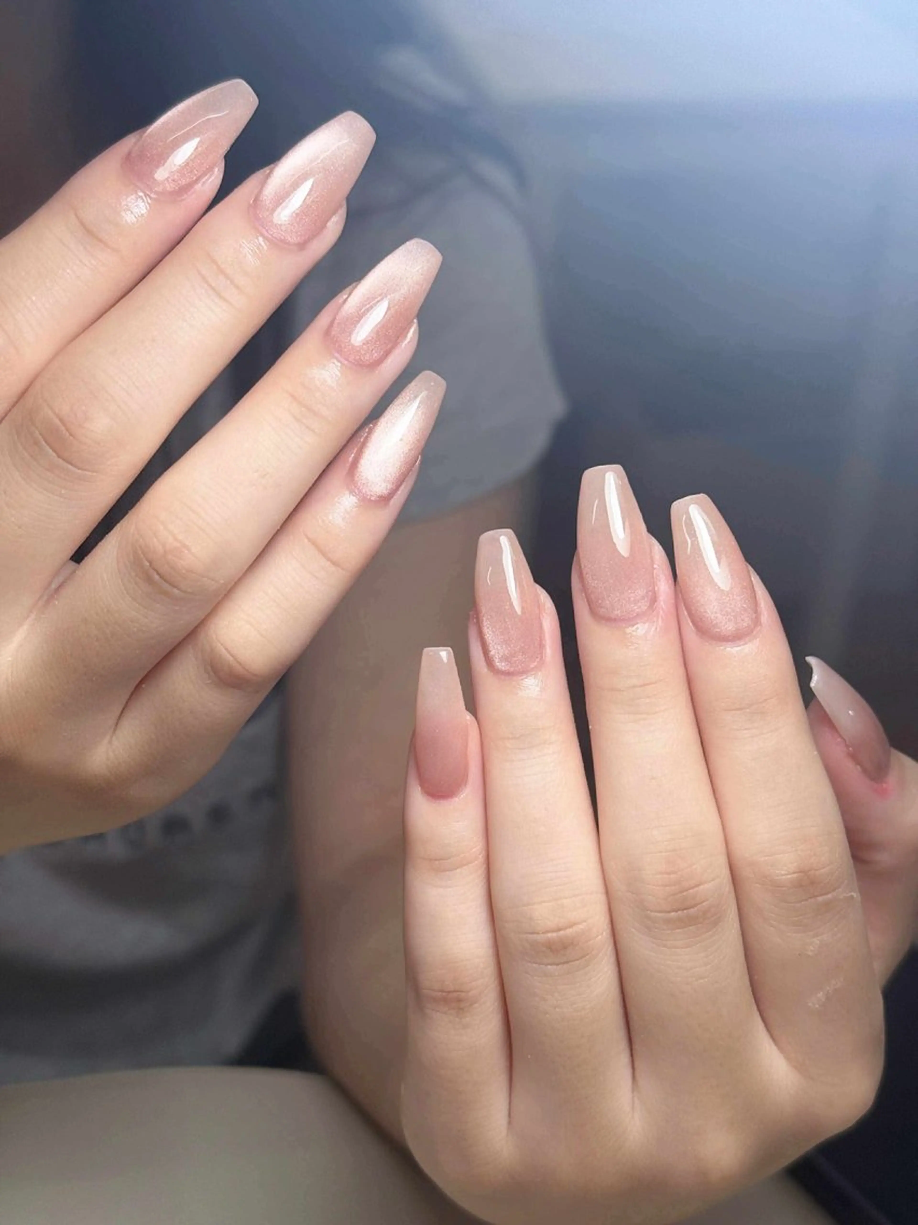 ネイル チークネイル フレンチネイル グラデーション 韓国ネイル マグネットネイル ハンドネイル JIN 168 新大久保のネイルデザイン