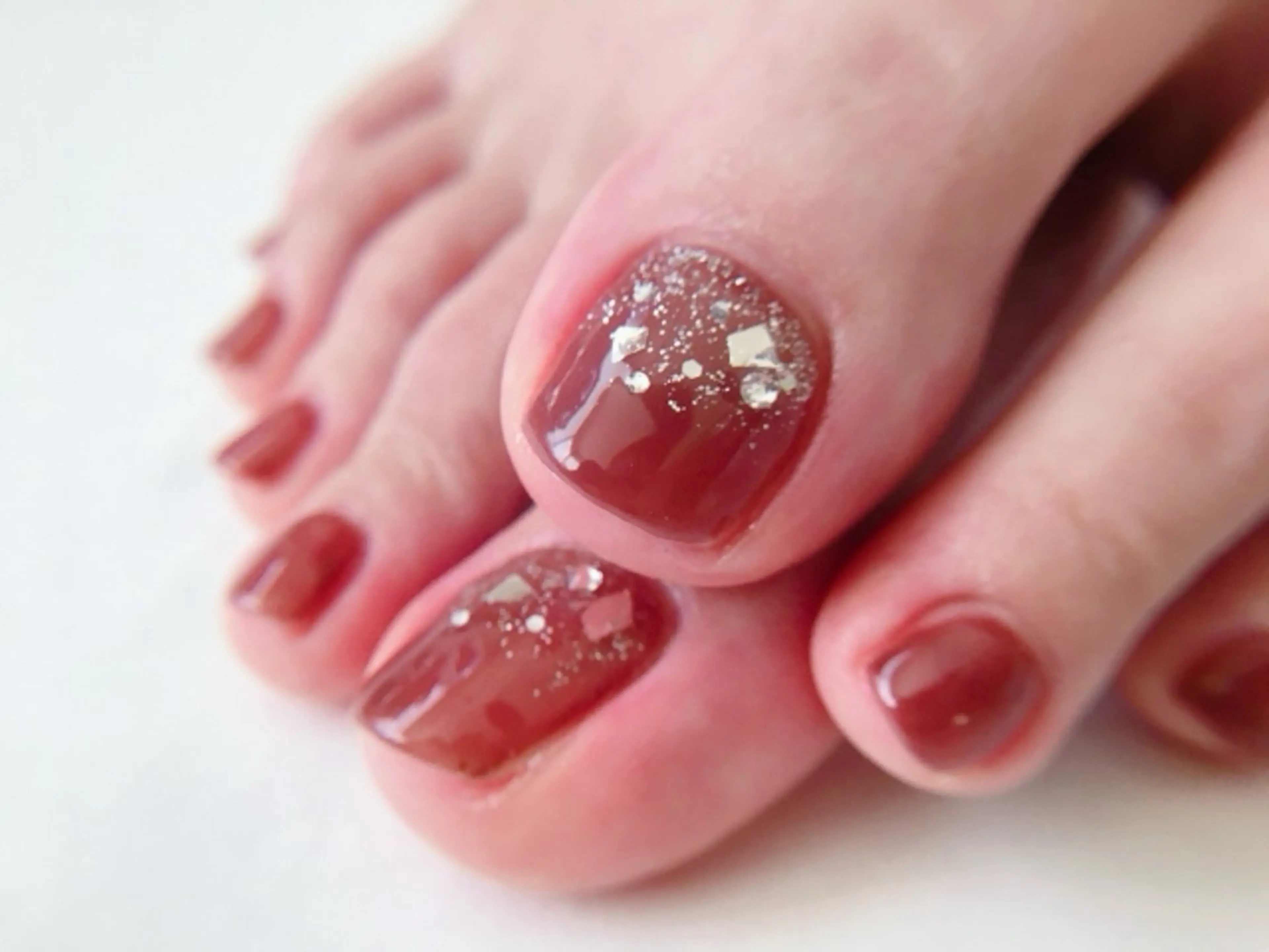 【オフ込み】フット♡シンプルネイル(お爪に優しいフィルインオフ💅✨) フットバス🛁🫧付きの写真