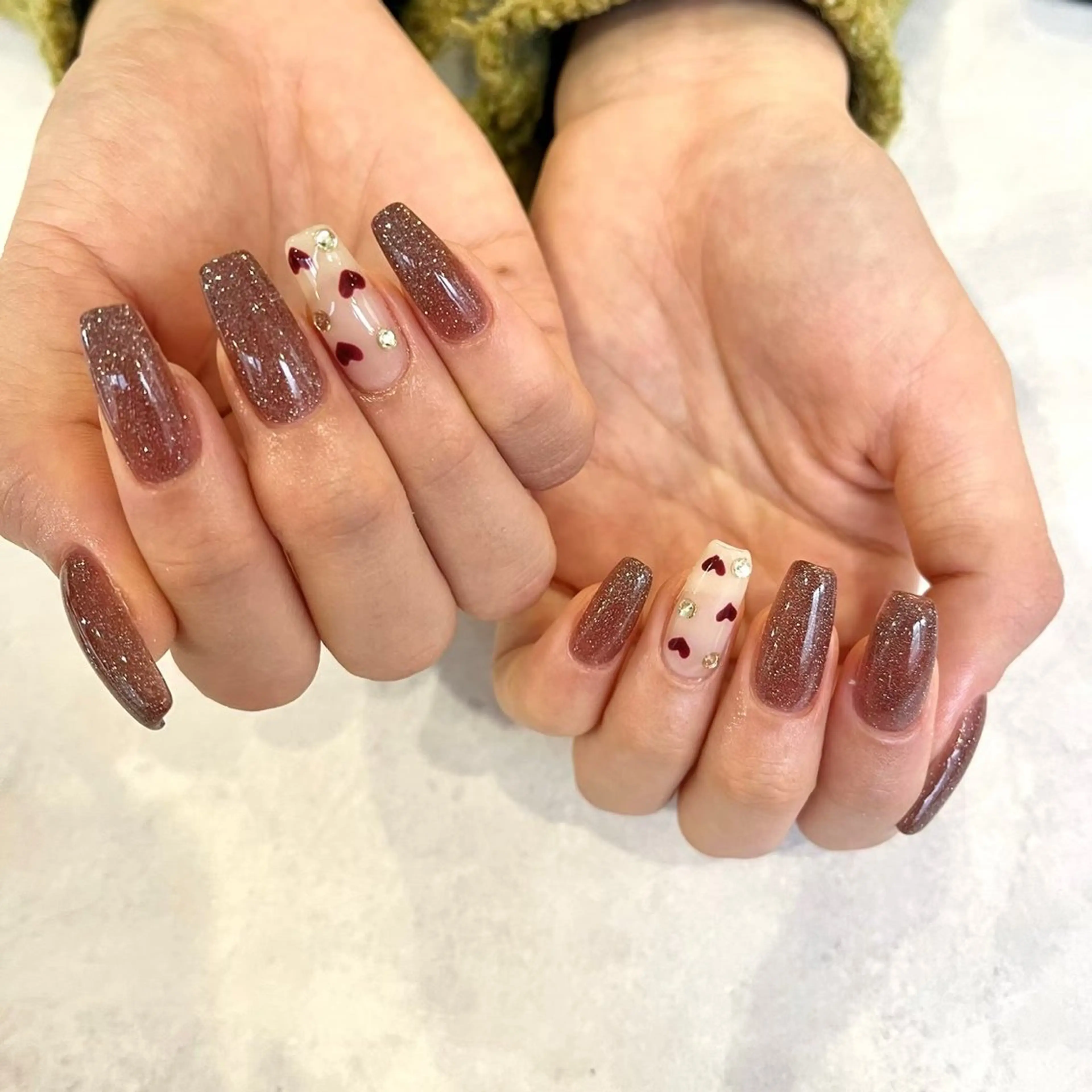 ネイル 長さ出し フレンチネイル ニュアンスネイル ハンドネイル cleo 中目黒店のネイルデザイン