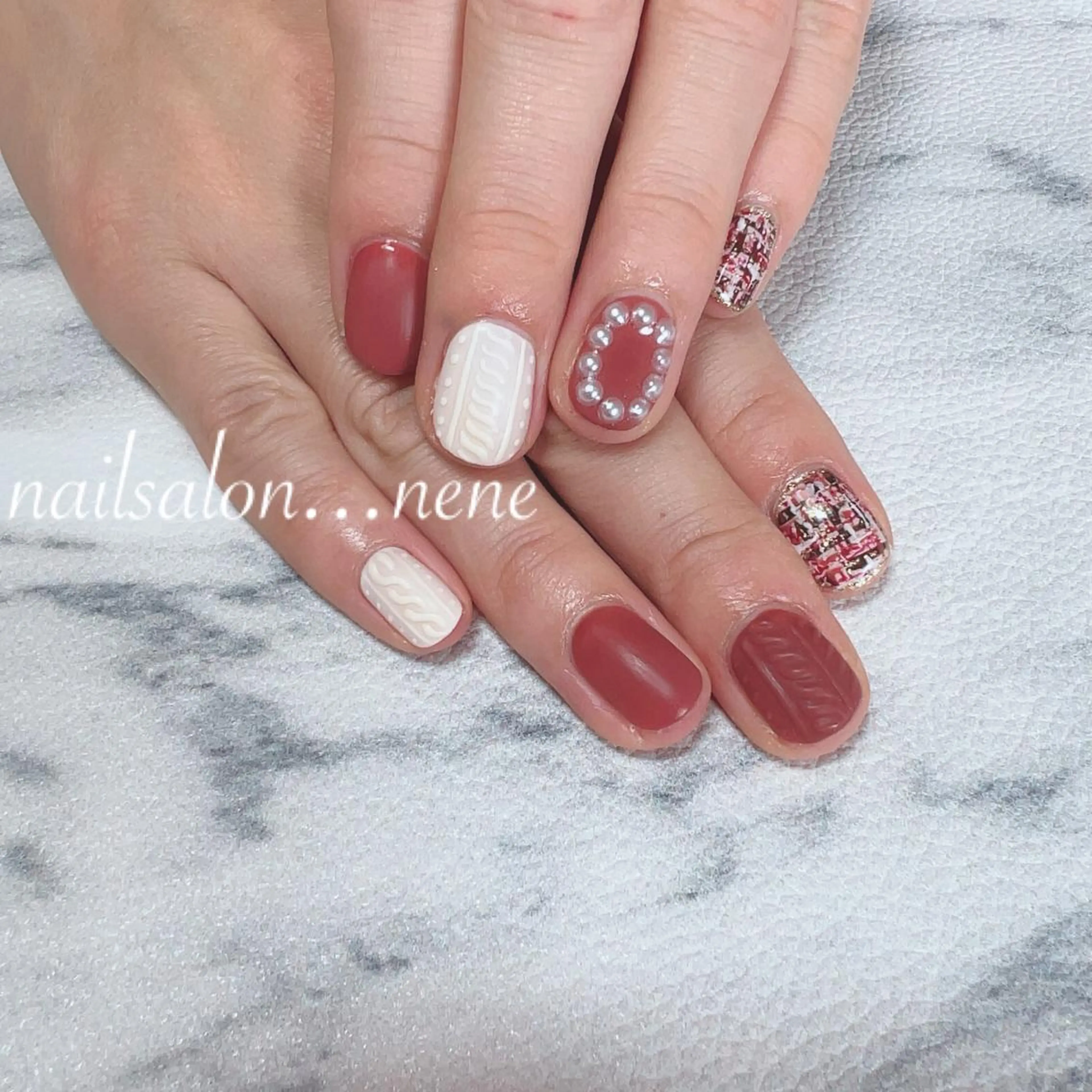 ネイル ツイードネイル nailsalon ...neneのネイルデザイン