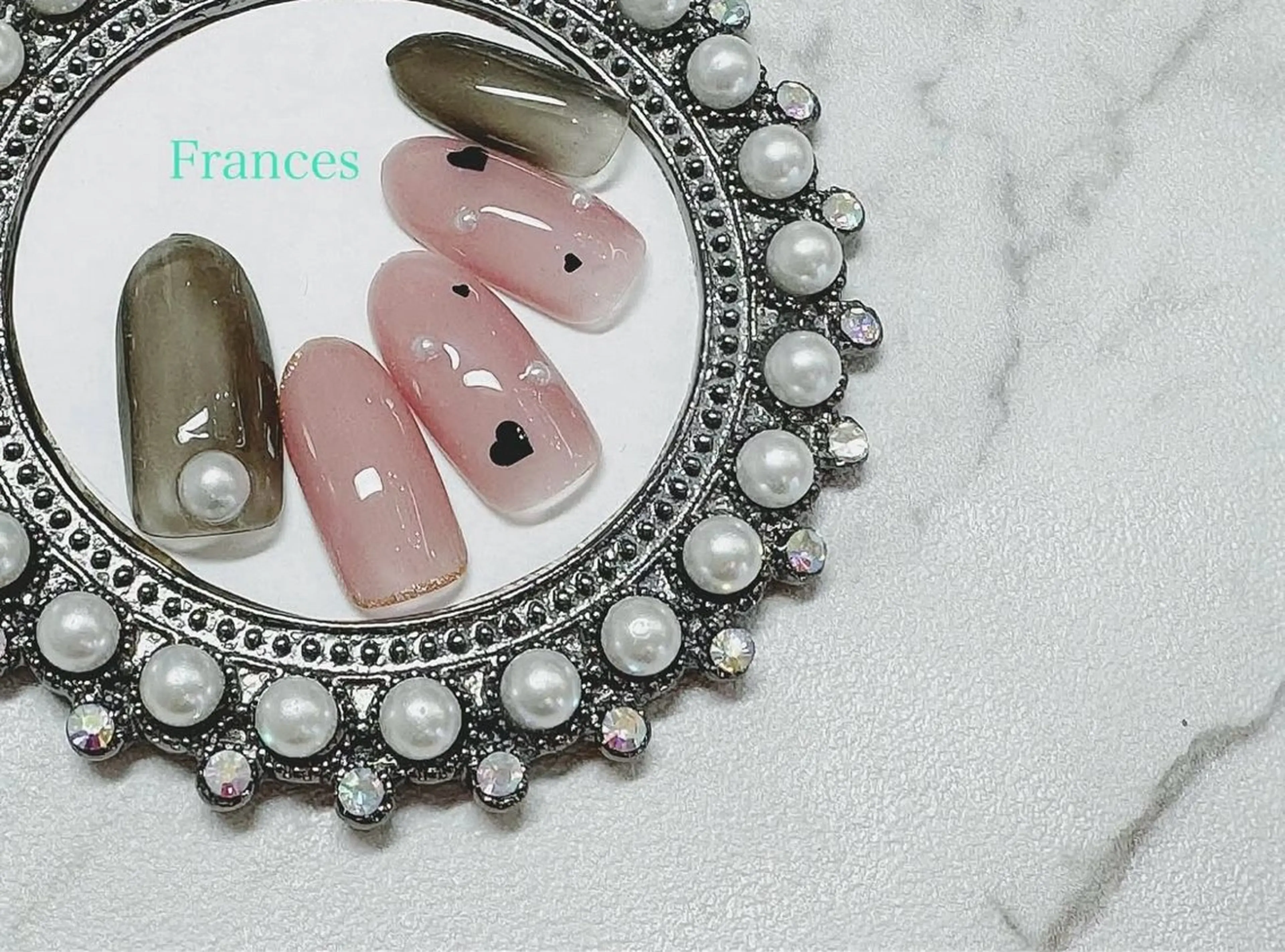 ネイル ハート ハンドネイル Frances 今村のネイルデザイン