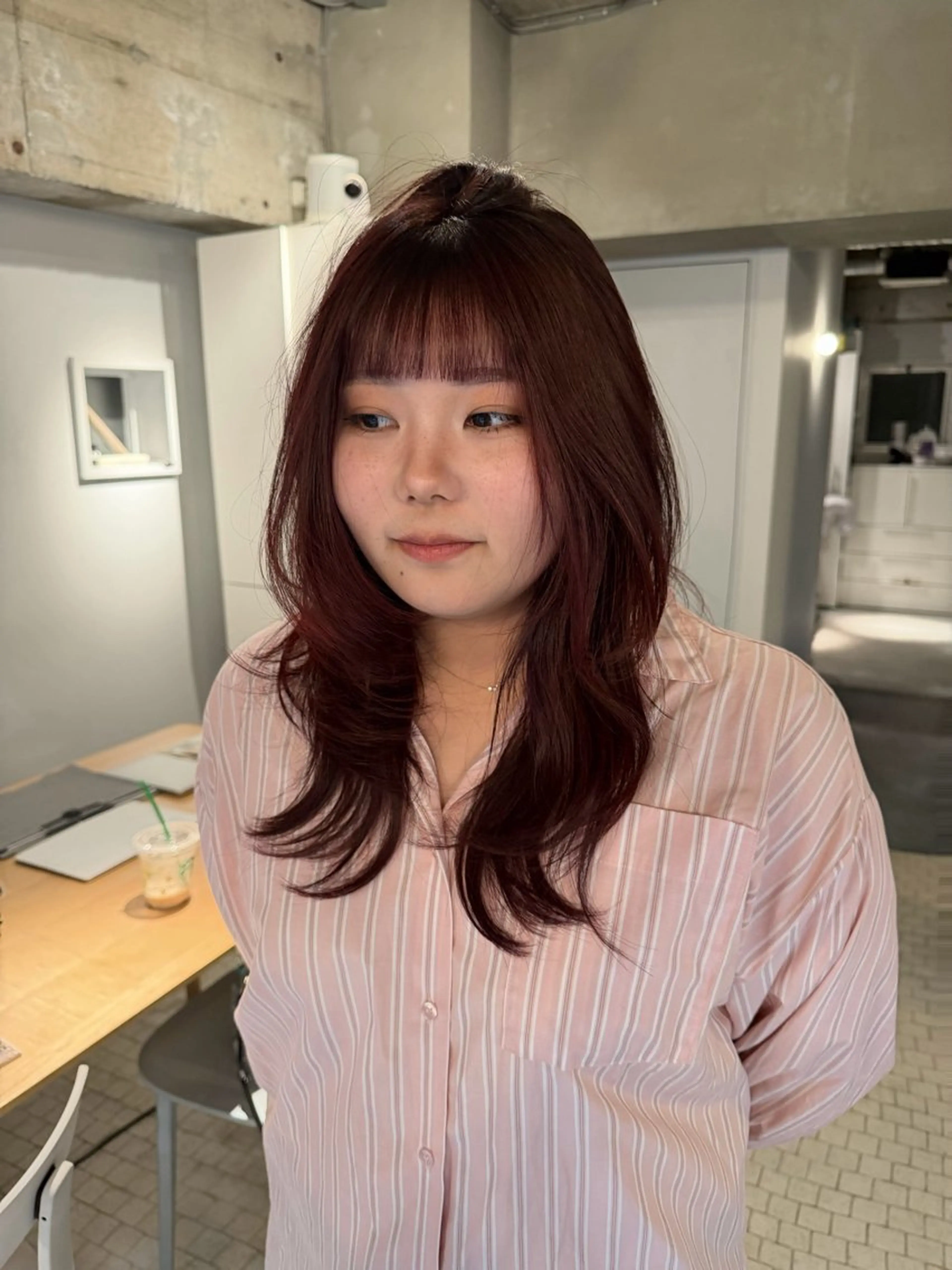 ロング カラー 中野 こころのヘアスタイル