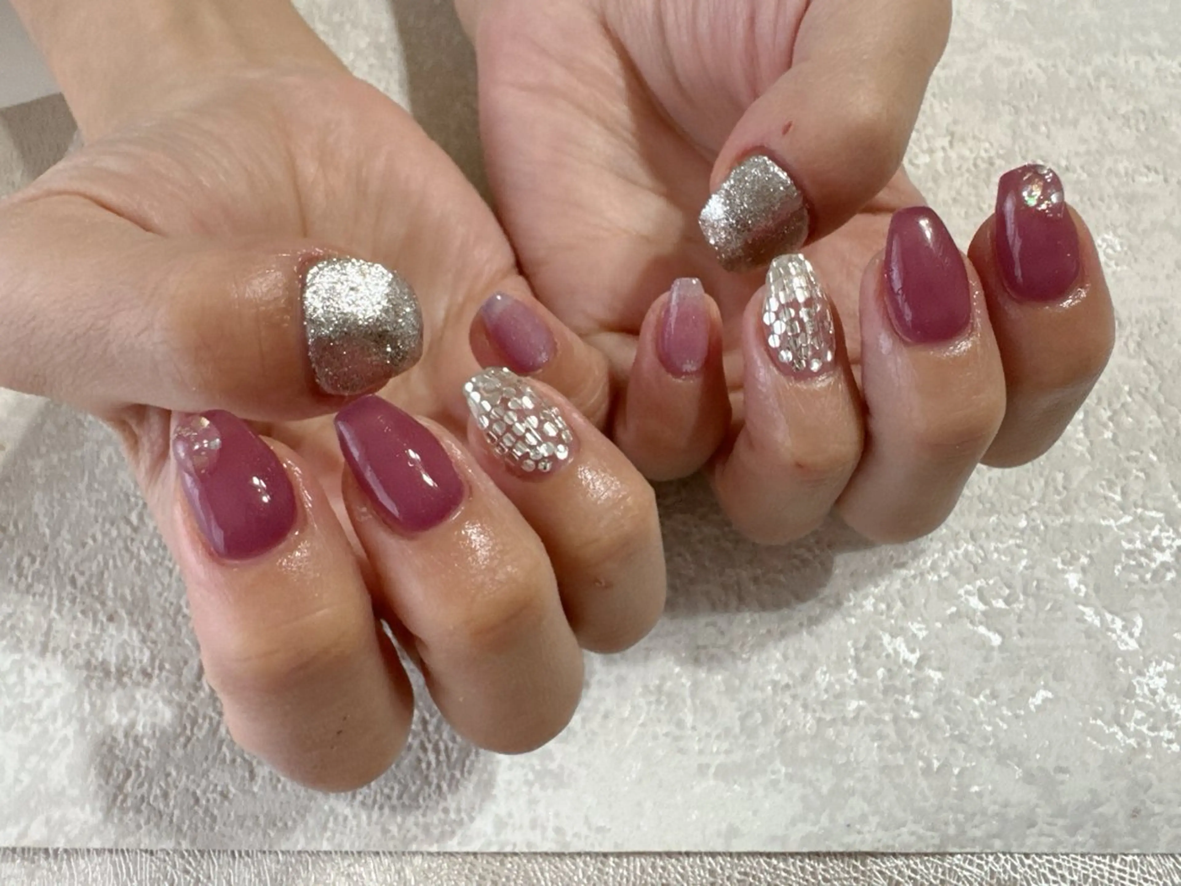 ネイル オーロラネイル フットネイル フレンチネイル ジェルネイル 韓国ネイル kikinail 溝の口のネイルデザイン